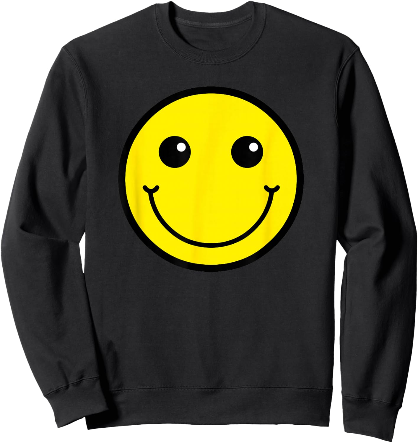 Happy Face fun design great for School Sweatshirt - Sweatshirt | Black