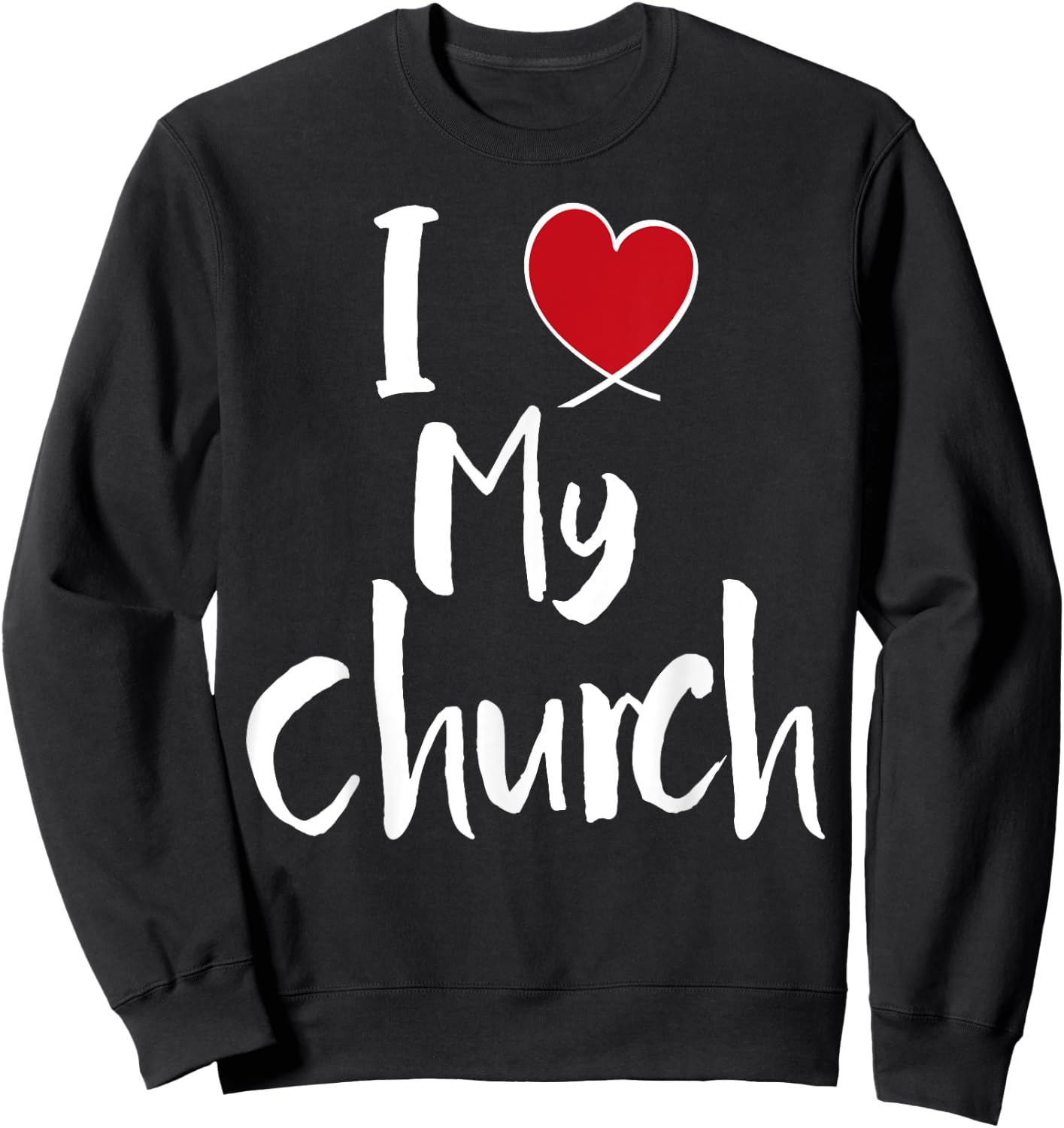 I Love My Church - Cute Christian Heart VBS Sweatshirt - Sweatshirt | Black