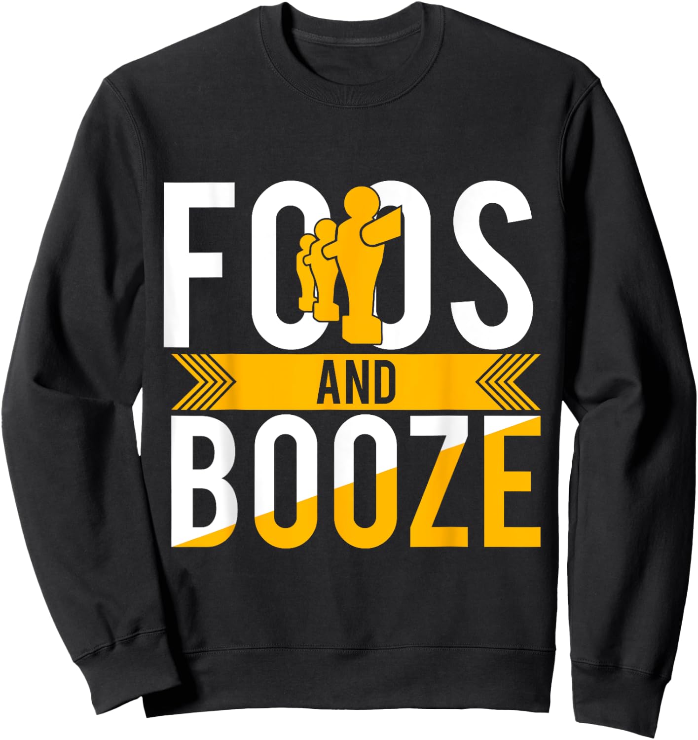 Foos And Booze Funny Foosball Drinking Beer Sweatshirt - Sweatshirt | Black