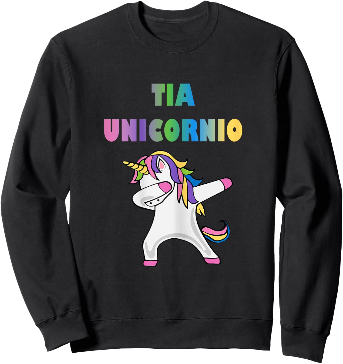 Playeras de Unicornio para Familia - Tia Unicornio Sweatshirt - Sweatshirt | Black