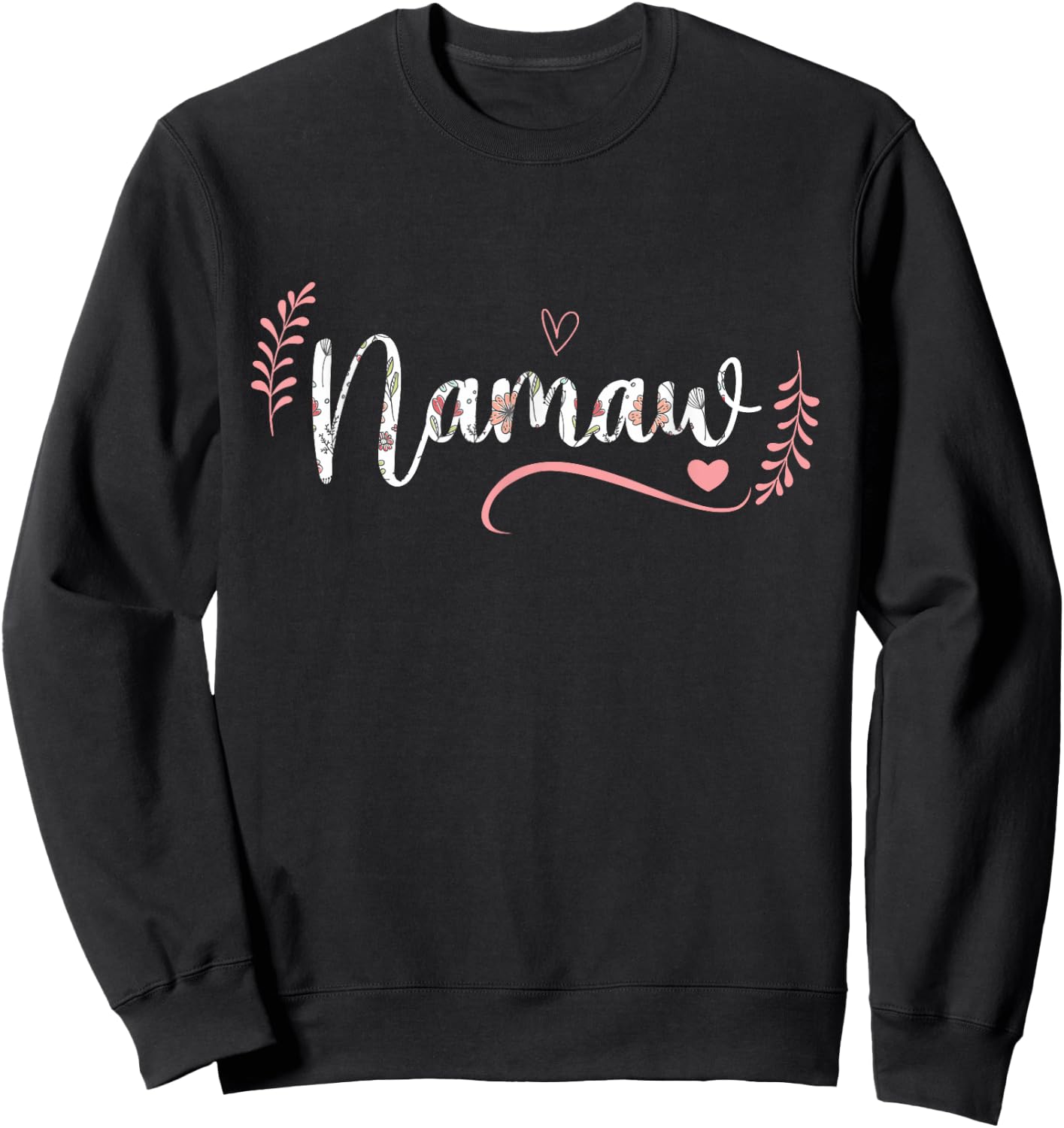 Namaw Floral Grandma Christmas Mother's Day Grandparents Sweatshirt - Sweatshirt | Black