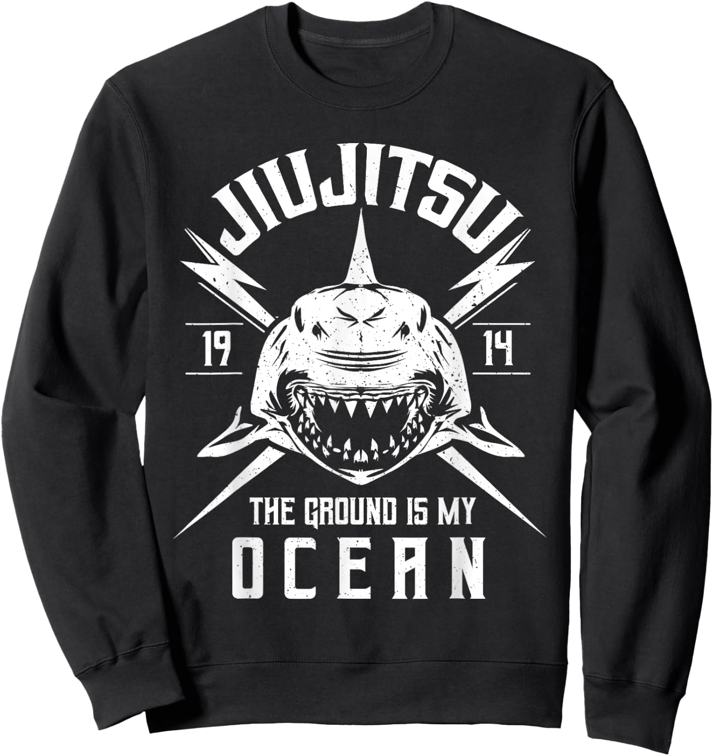 Ocean Shark Brazilian Jiu-Jitsu, MMA, BJJ Sweatshirt - Sweatshirt | Black