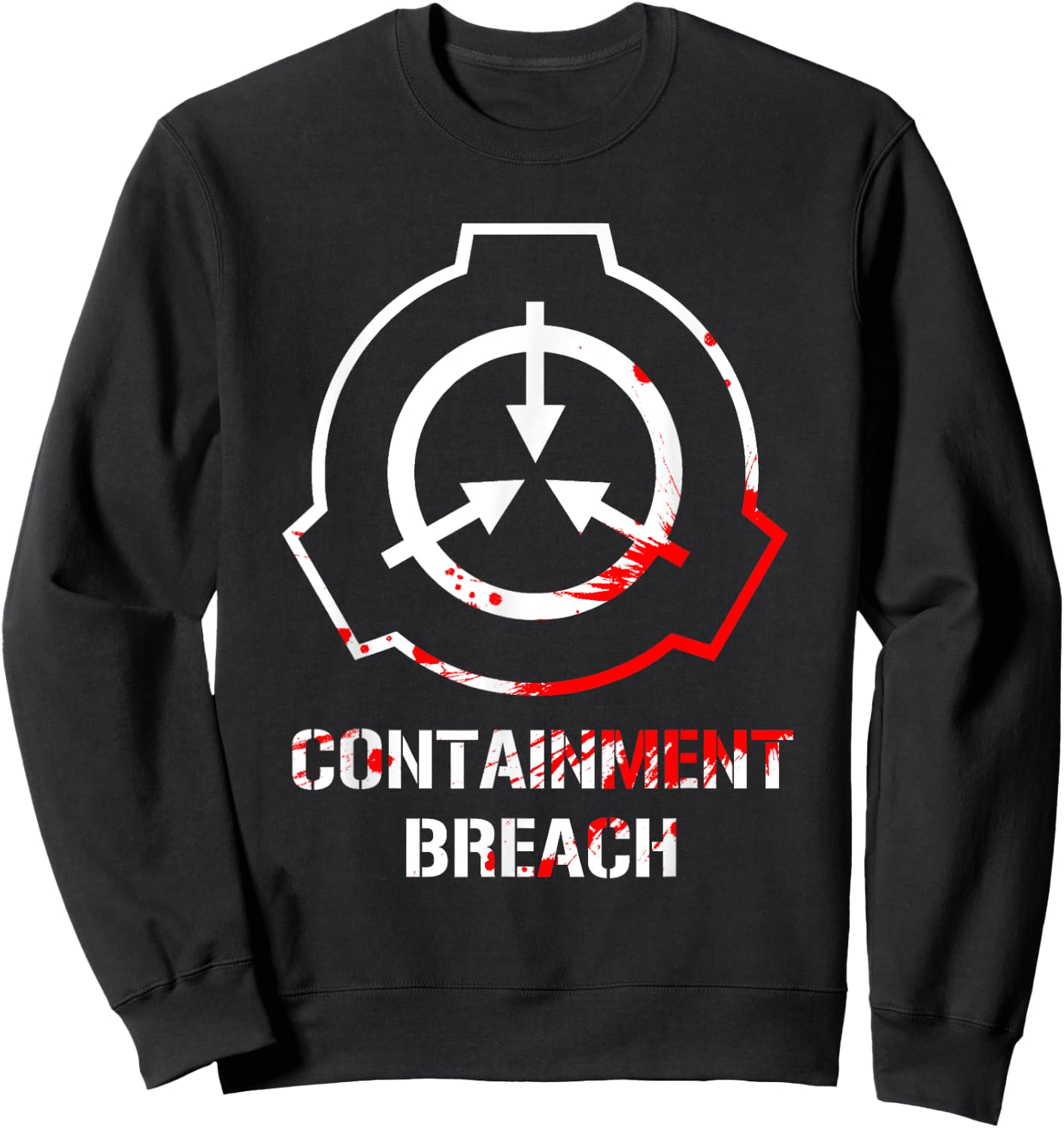SCP Containment Bloody Logo Shirt Sweatshirt - Sweatshirt | Black