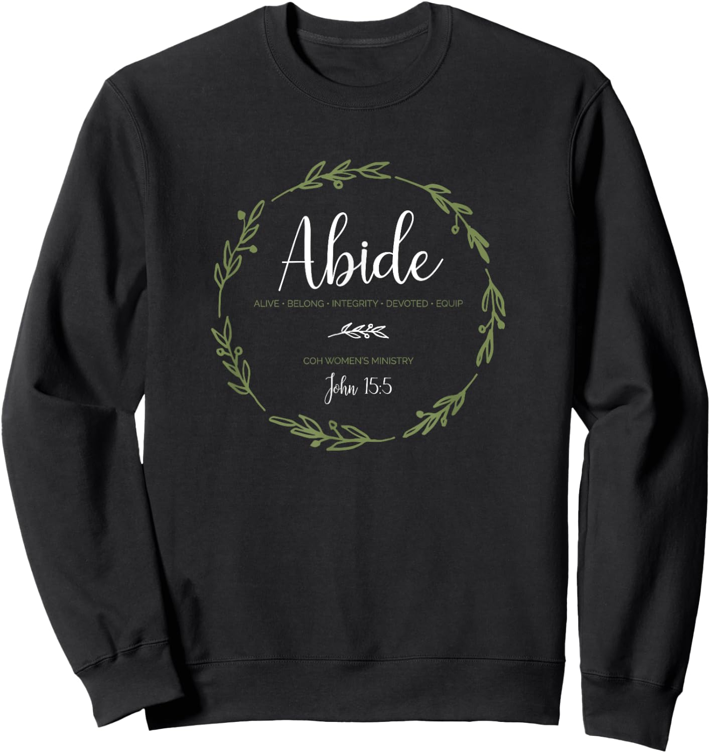 Church of the Highlands Abide Women's Ministry Sweatshirt - Sweatshirt | Black