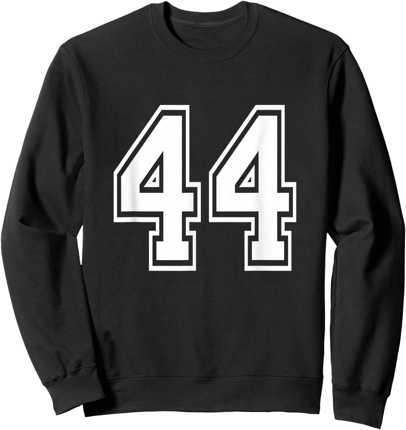Number 44 Birthday Varsity Sports Team Jersey Sweatshirt - Sweatshirt | Black