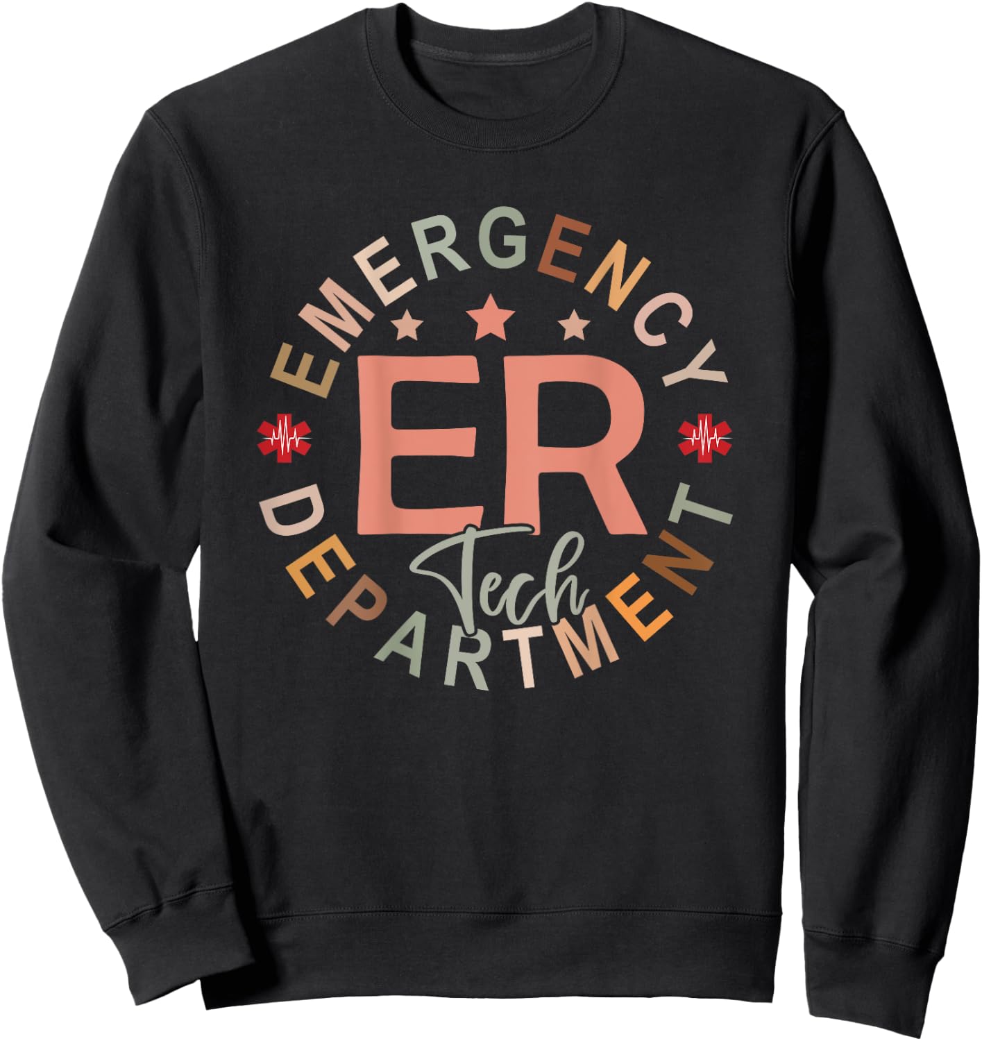 Emergency Department Tech Emergency Room Tech Back Of Sweatshirt - Sweatshirt | Black