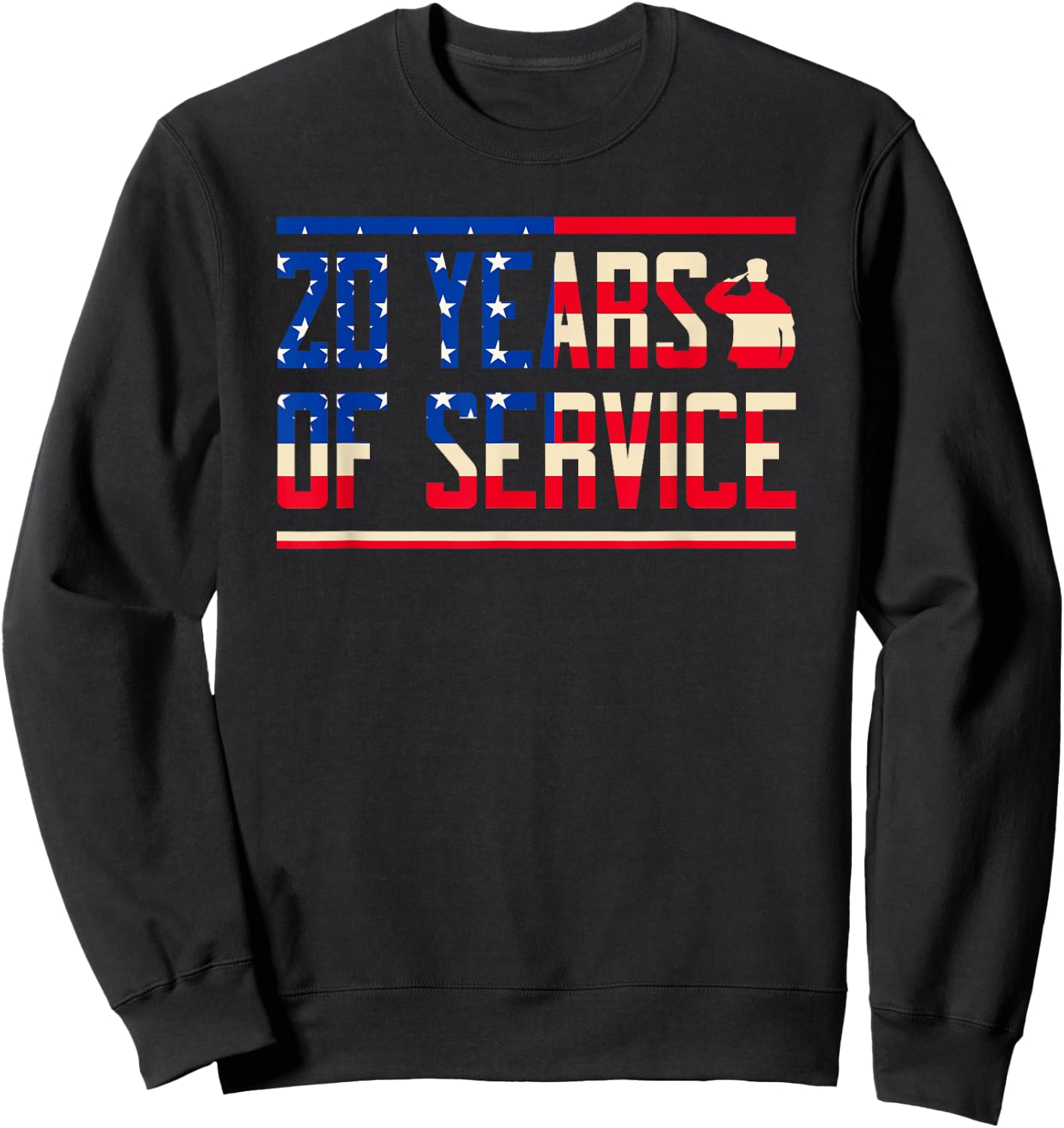20 Years of Service Military Anniversary Sweatshirt - Sweatshirt | Black