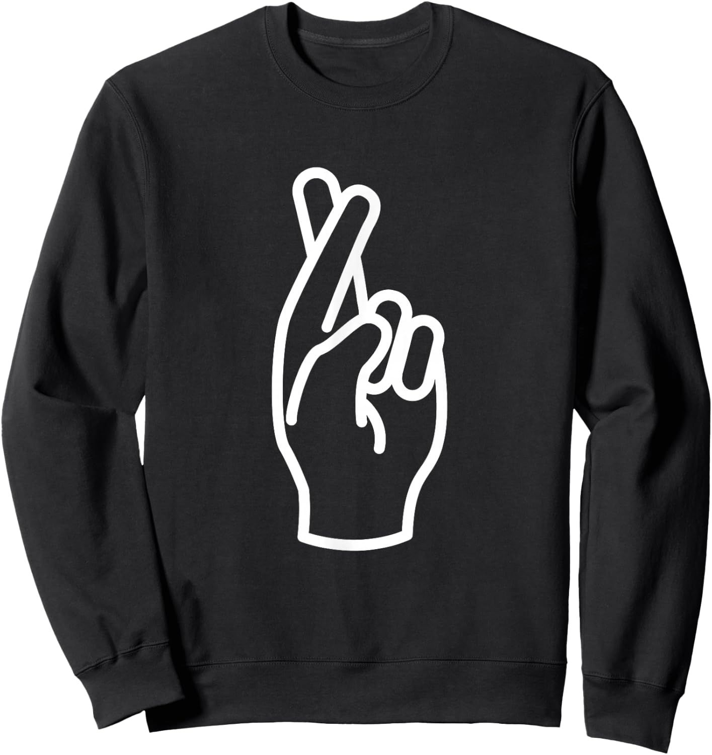 Fingers Crossed Sweatshirt - Sweatshirt | Black