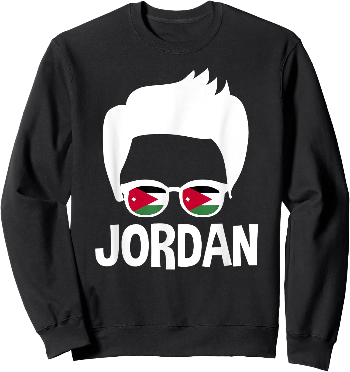 Jordan Boy Silhouette Jordanian Man Pride Sweatshirt - Sweatshirt | Black