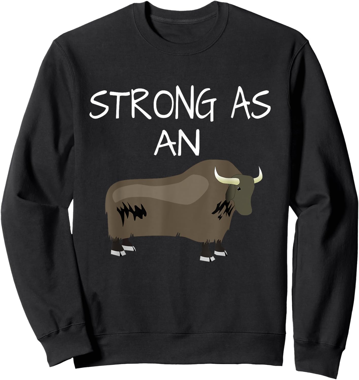 Strong As An Ox - Strongman Bodybuilder Sweatshirt - Sweatshirt | Black