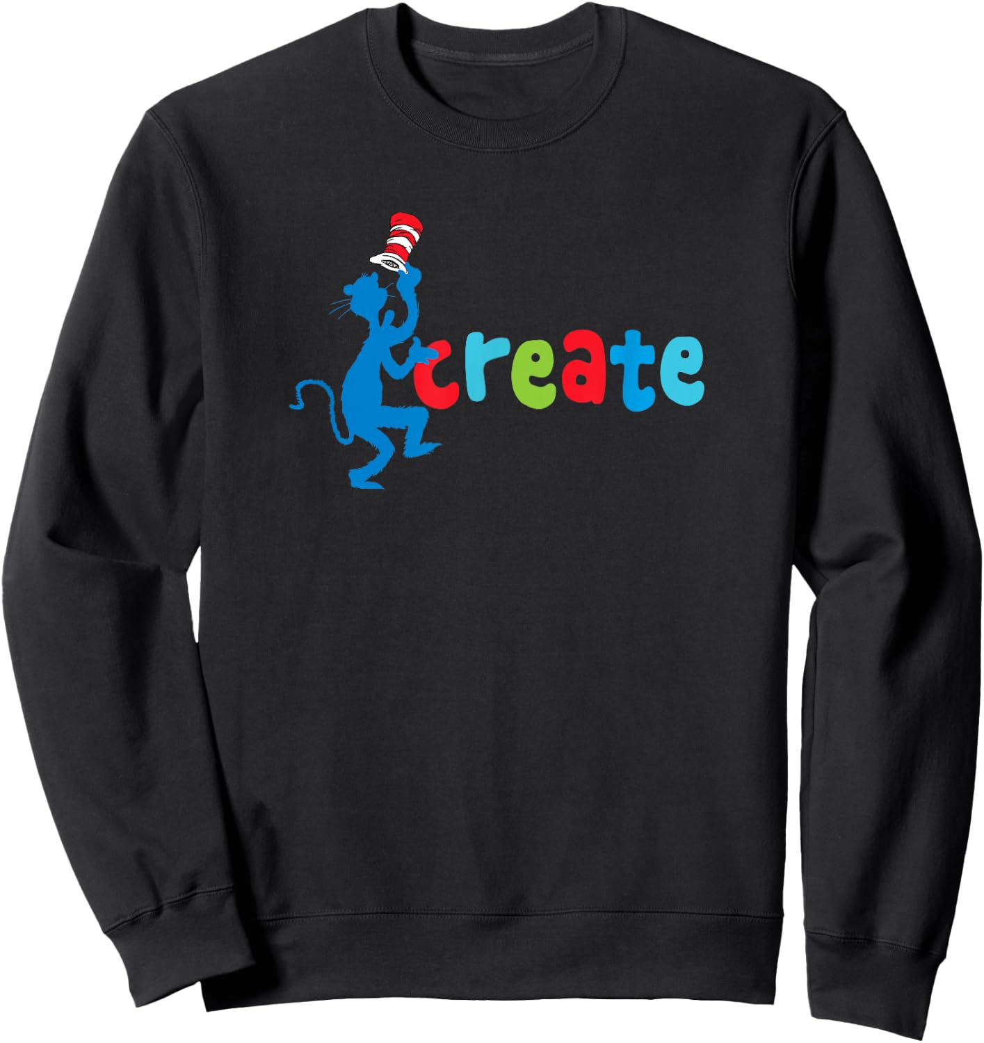 Dr. Seuss Create Like The Cat Sweatshirt - Sweatshirt | Black
