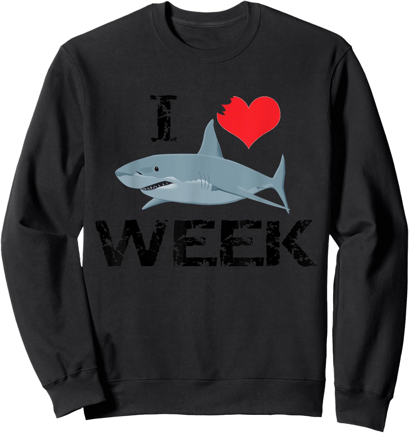 I Love Sharks , Shark Fan Gift Sweatshirt - Sweatshirt | Black
