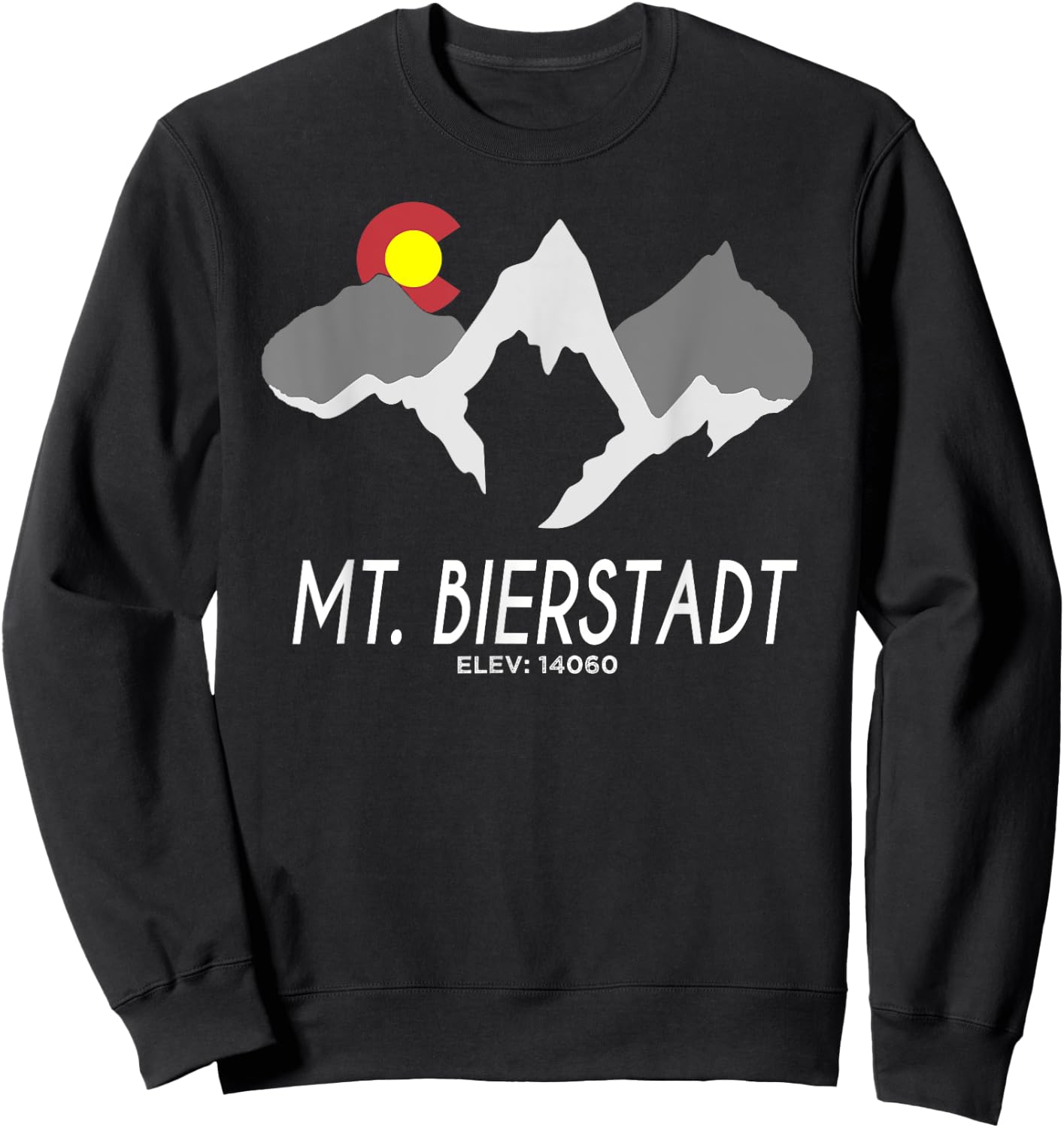 Mt Bierstadt Hiking Colorado Mountain Men Women T Shirt Gift Sweatshirt - Sweatshirt | Black