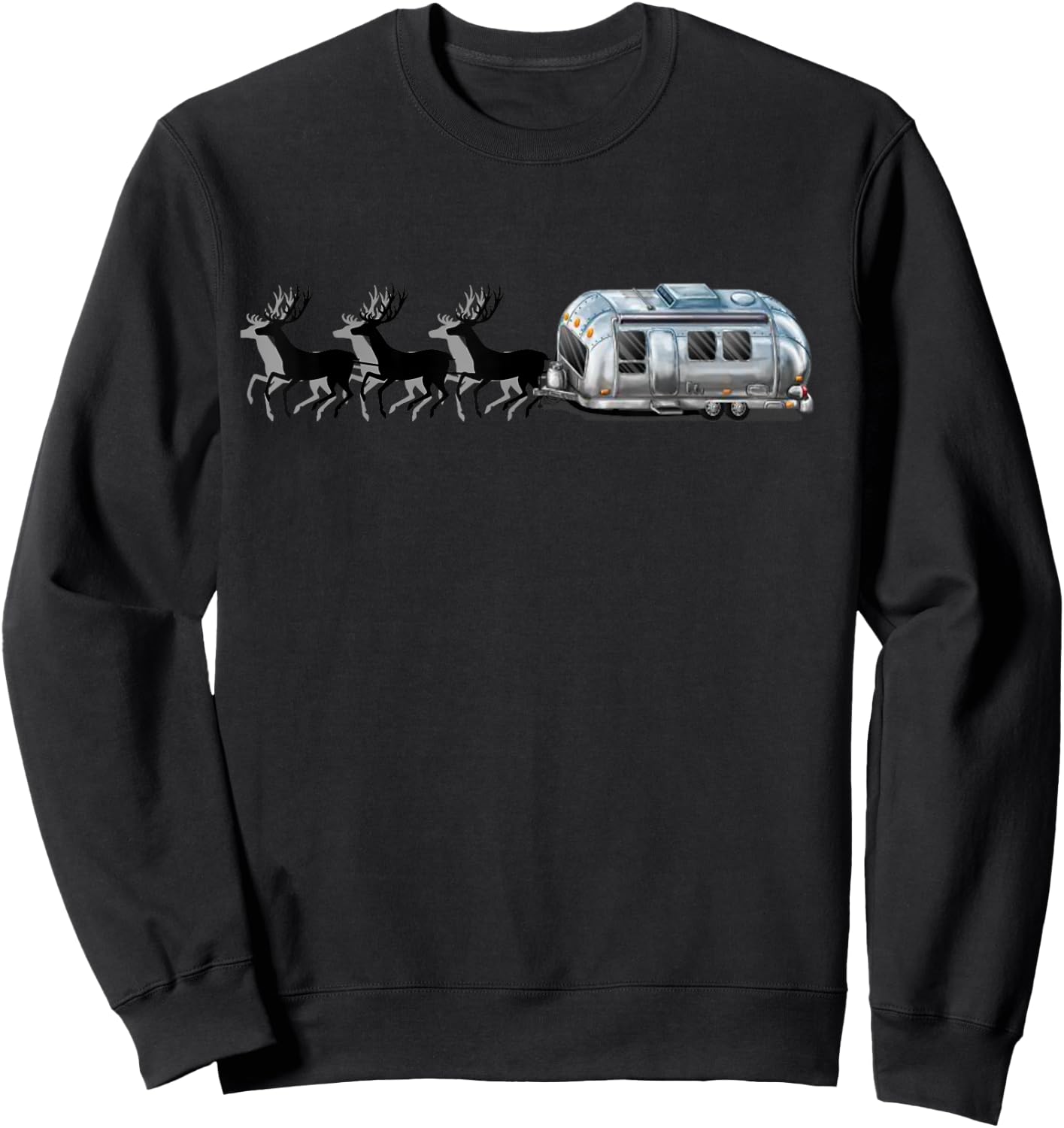 A super fun vintage airstream trailer Christmas . Sweatshirt - Sweatshirt | Black