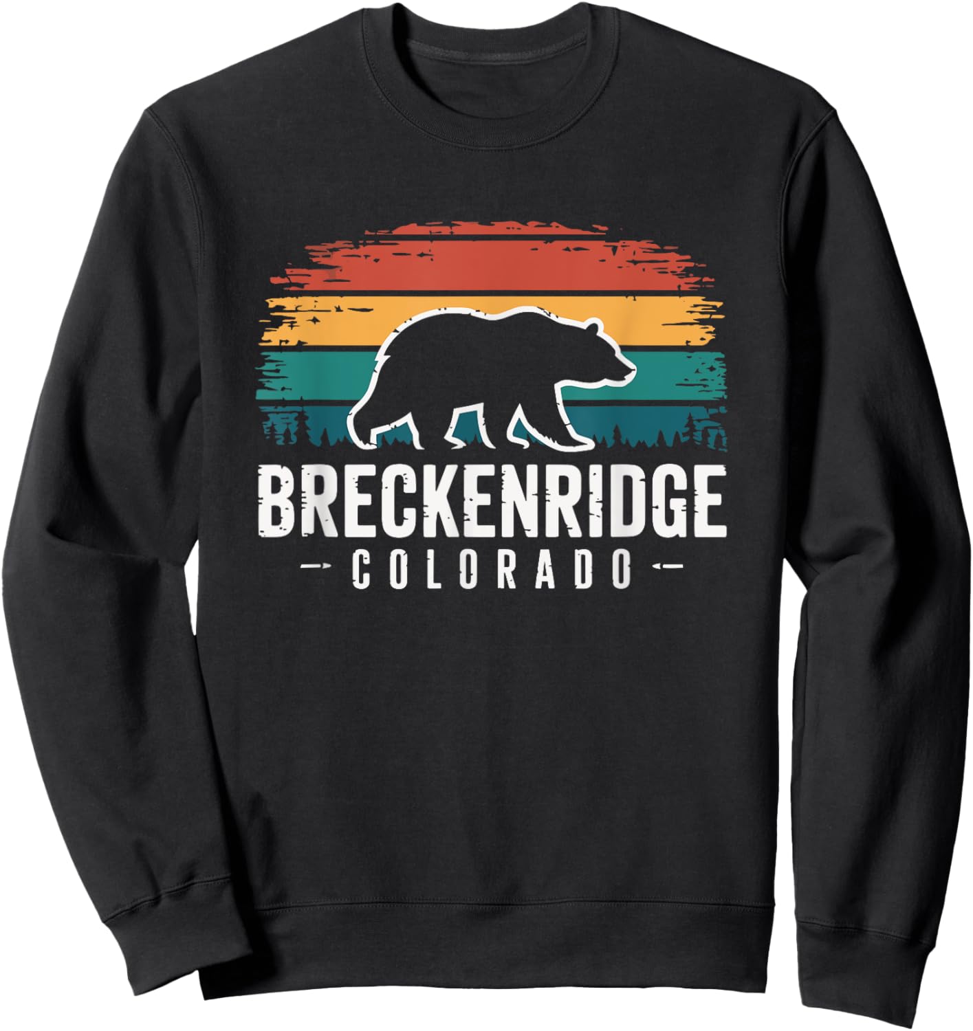 Breckenridge Colorado Vintage Bear Mountain Sweatshirt - Sweatshirt | Black