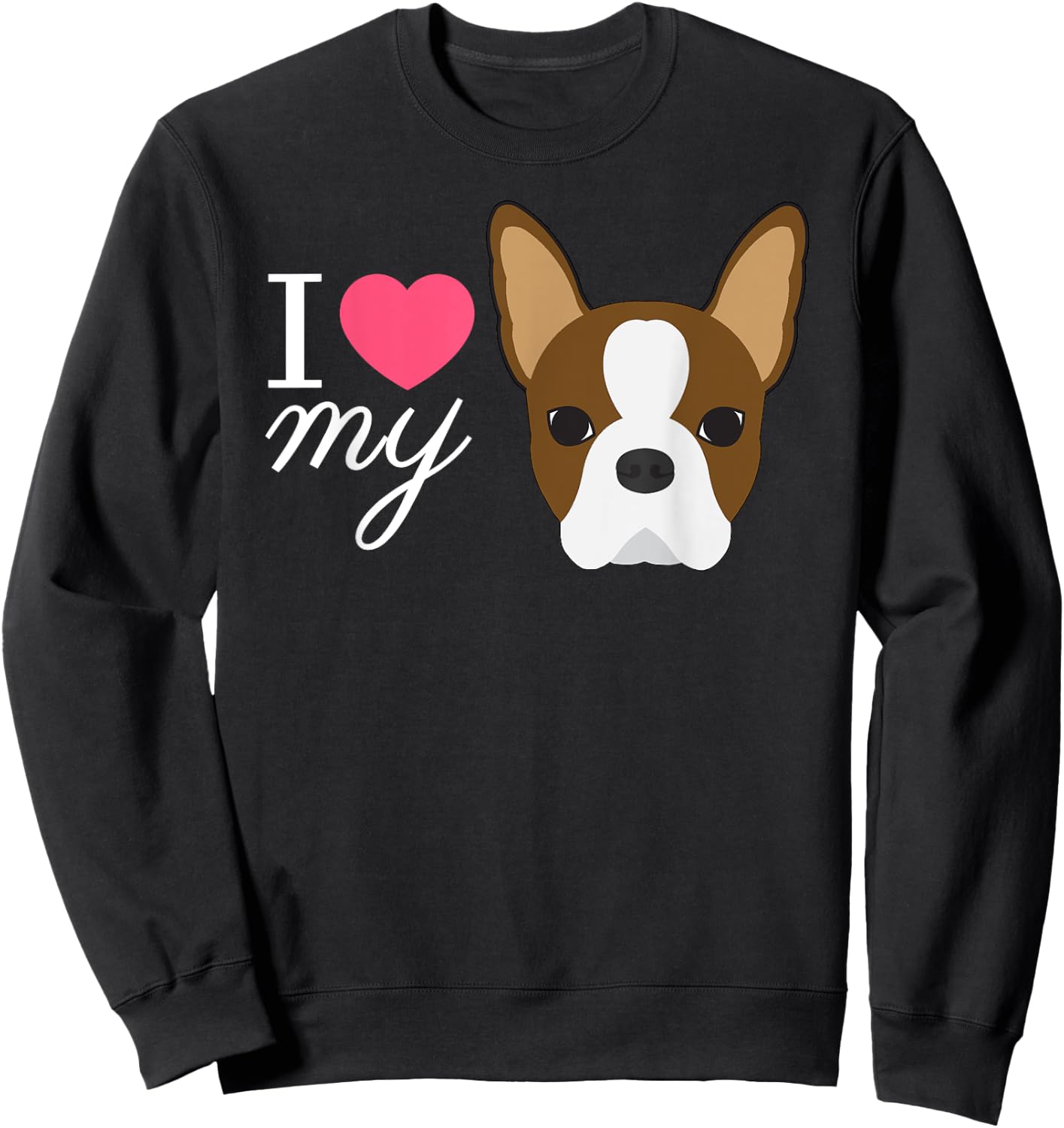 Red Boston Terrier Sweatshirt - Sweatshirt | Black