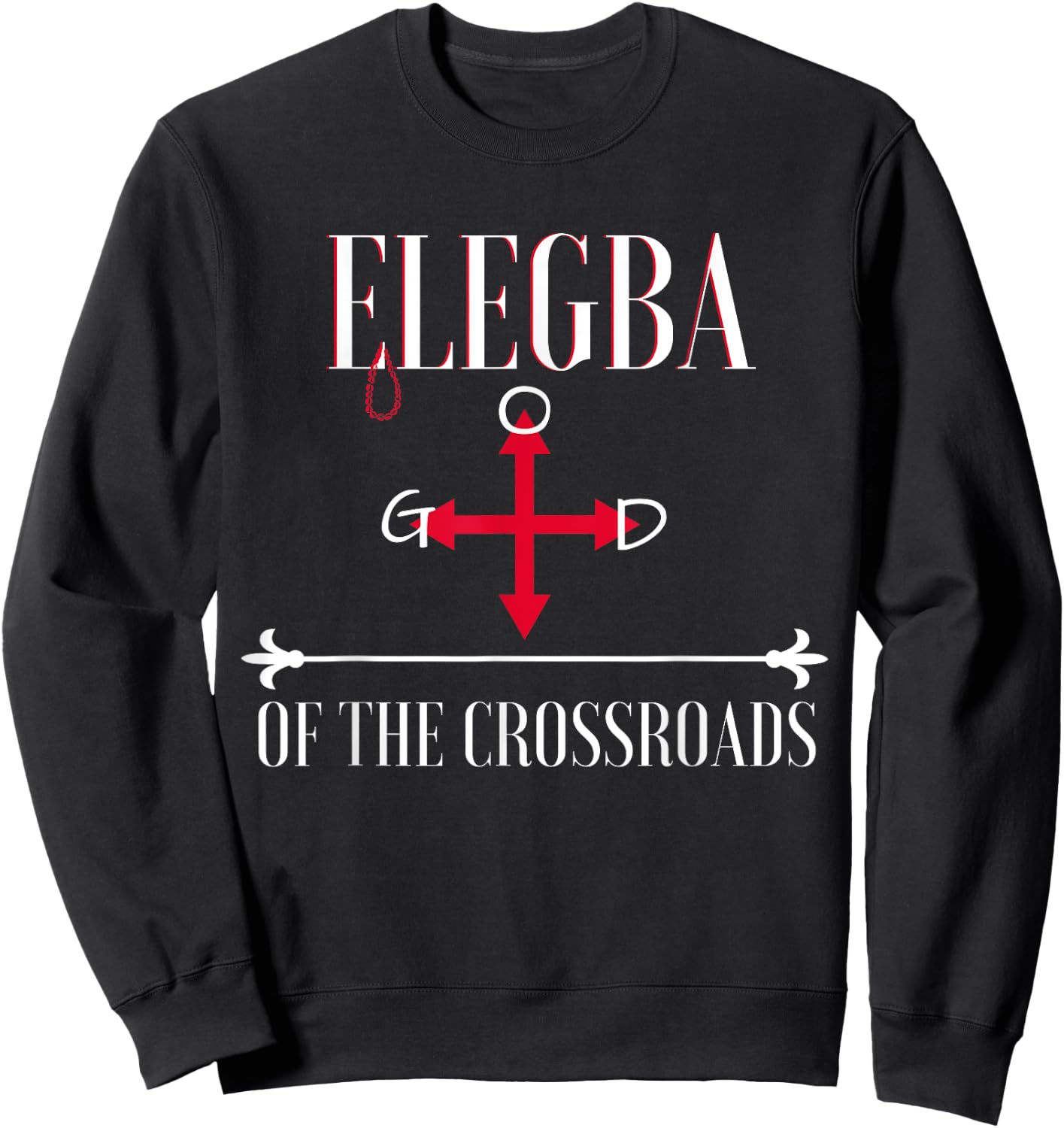 Elegba - Eleggua God Of The Crossroads Yoruba Sweatshirt - Sweatshirt | Black