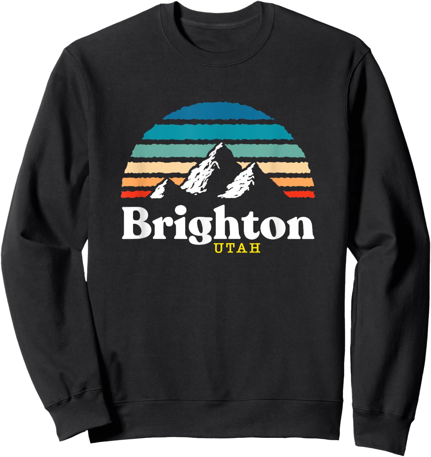 Brighton, Utah - USA Ski Resort 1980s Retro Sweatshirt - Sweatshirt | Black