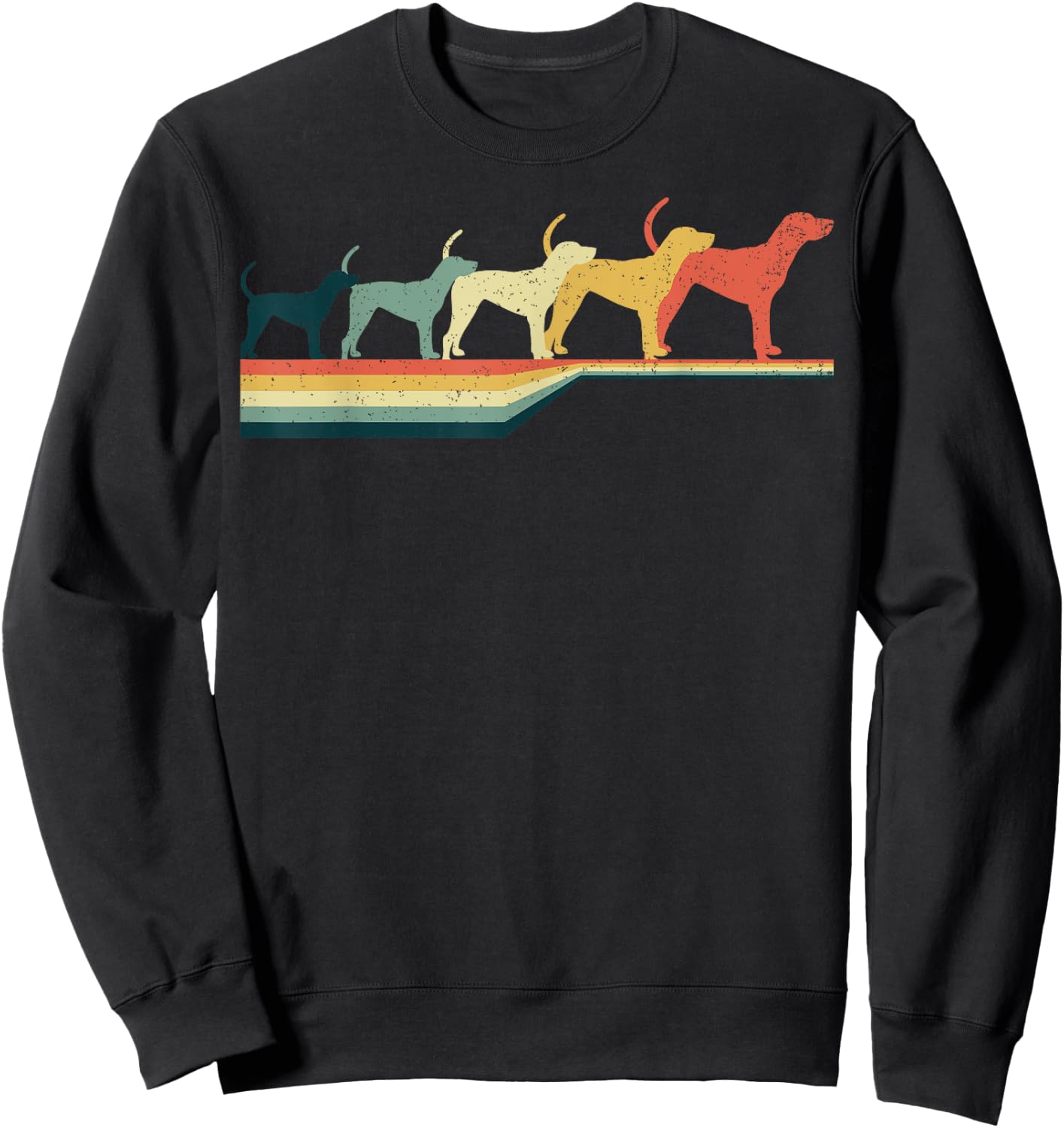 Treeing Walker Coonhound Vintage Retro Style Sweatshirt - Sweatshirt | Black