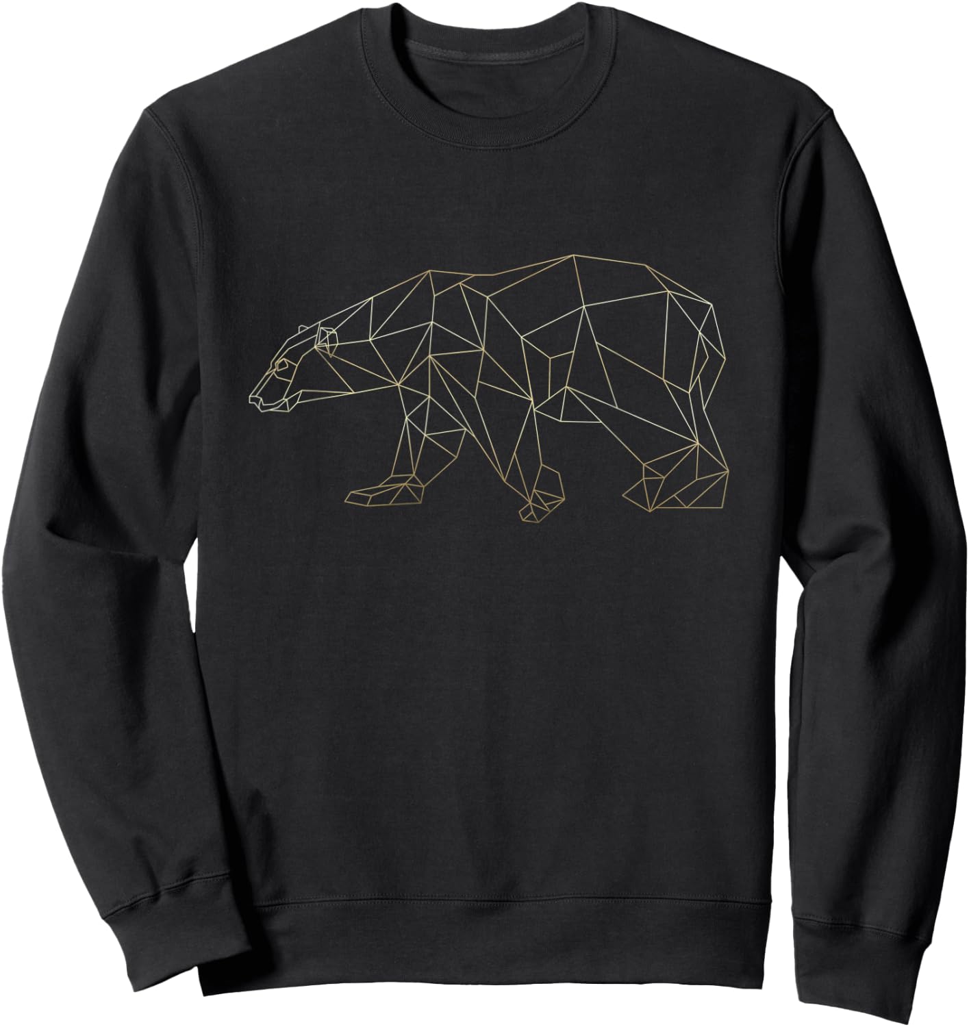 Geometric Wild Bear Cool design for Animal Lovers Sweatshirt - Sweatshirt | Black
