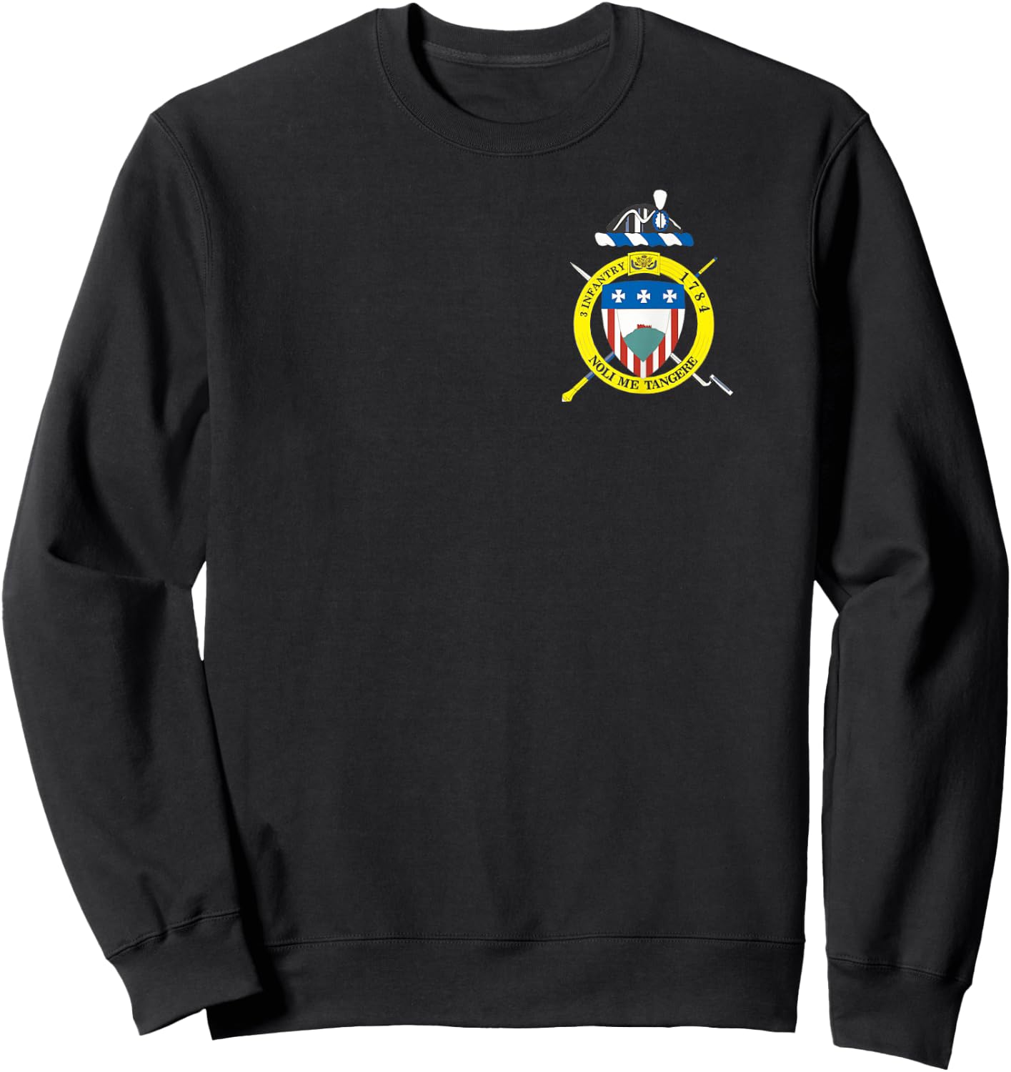 Old Guard Shirt - Honor Guard - 3rd Infantry Crest "Classic" Sweatshirt - Sweatshirt | Black