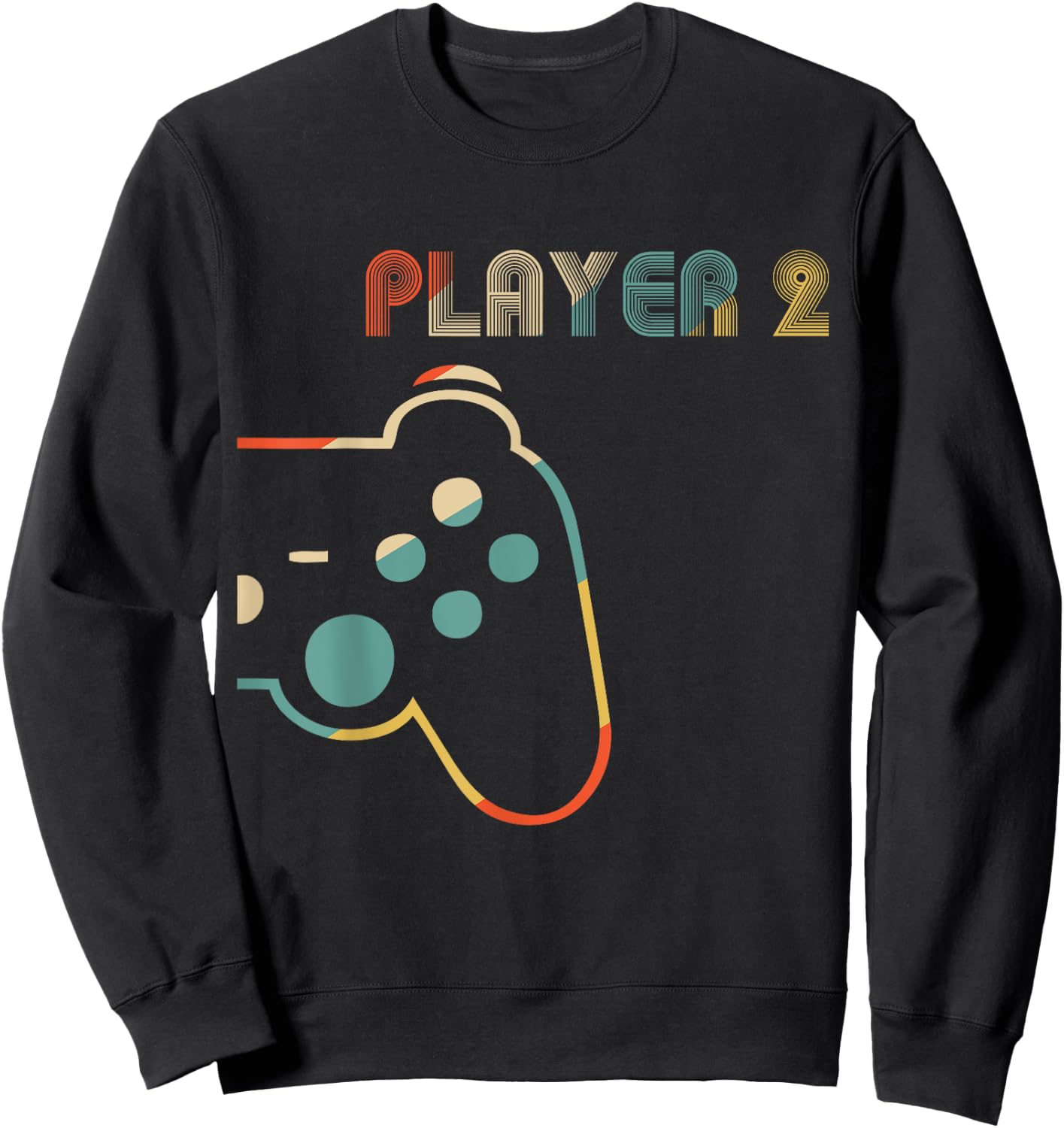 Matching Video Gamers Couple Player 1 Player 2 Sweatshirt - Sweatshirt | Black