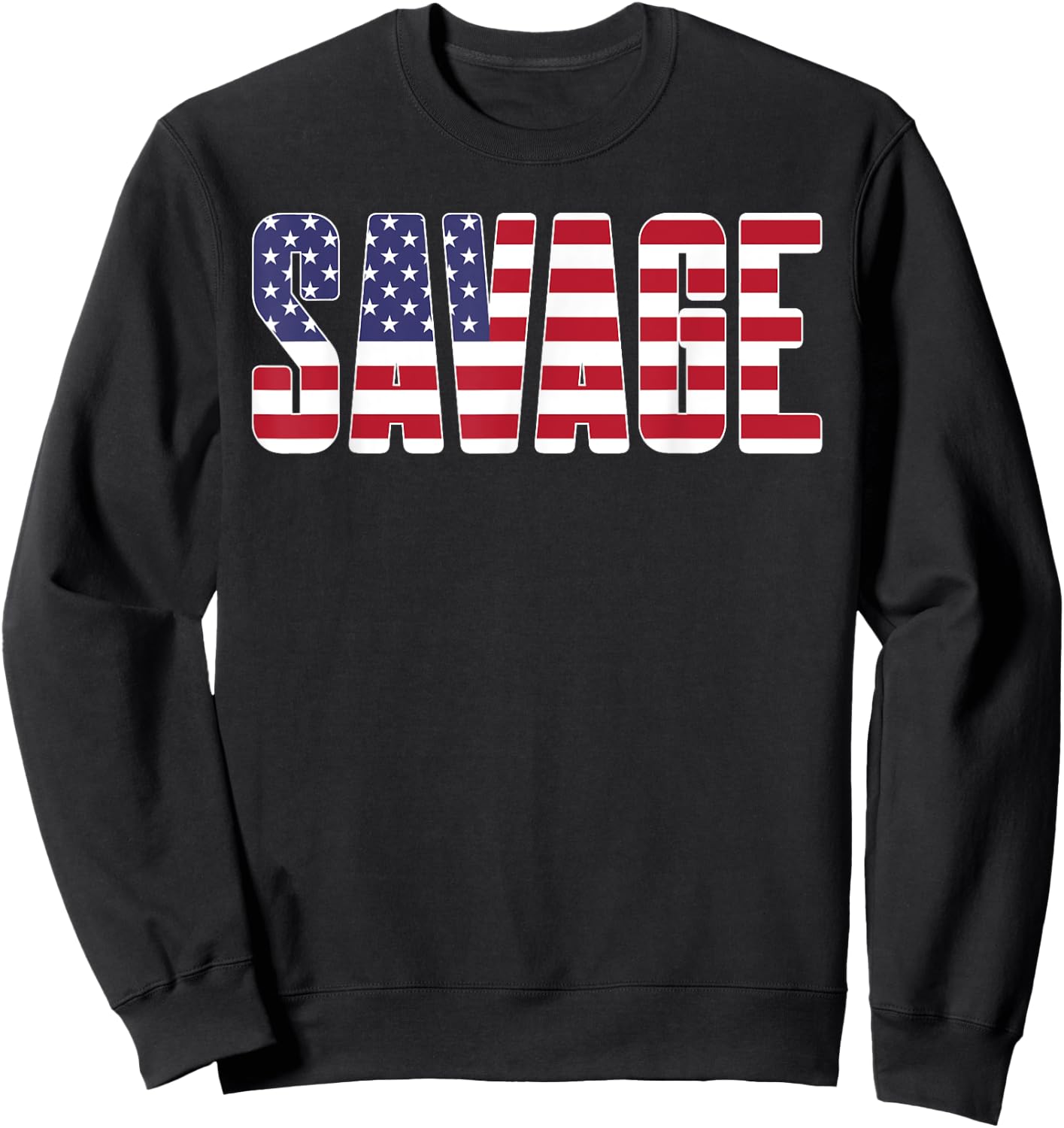 Savage - Awesome American Lifting USA Gym Strong Sweatshirt - Sweatshirt | Black