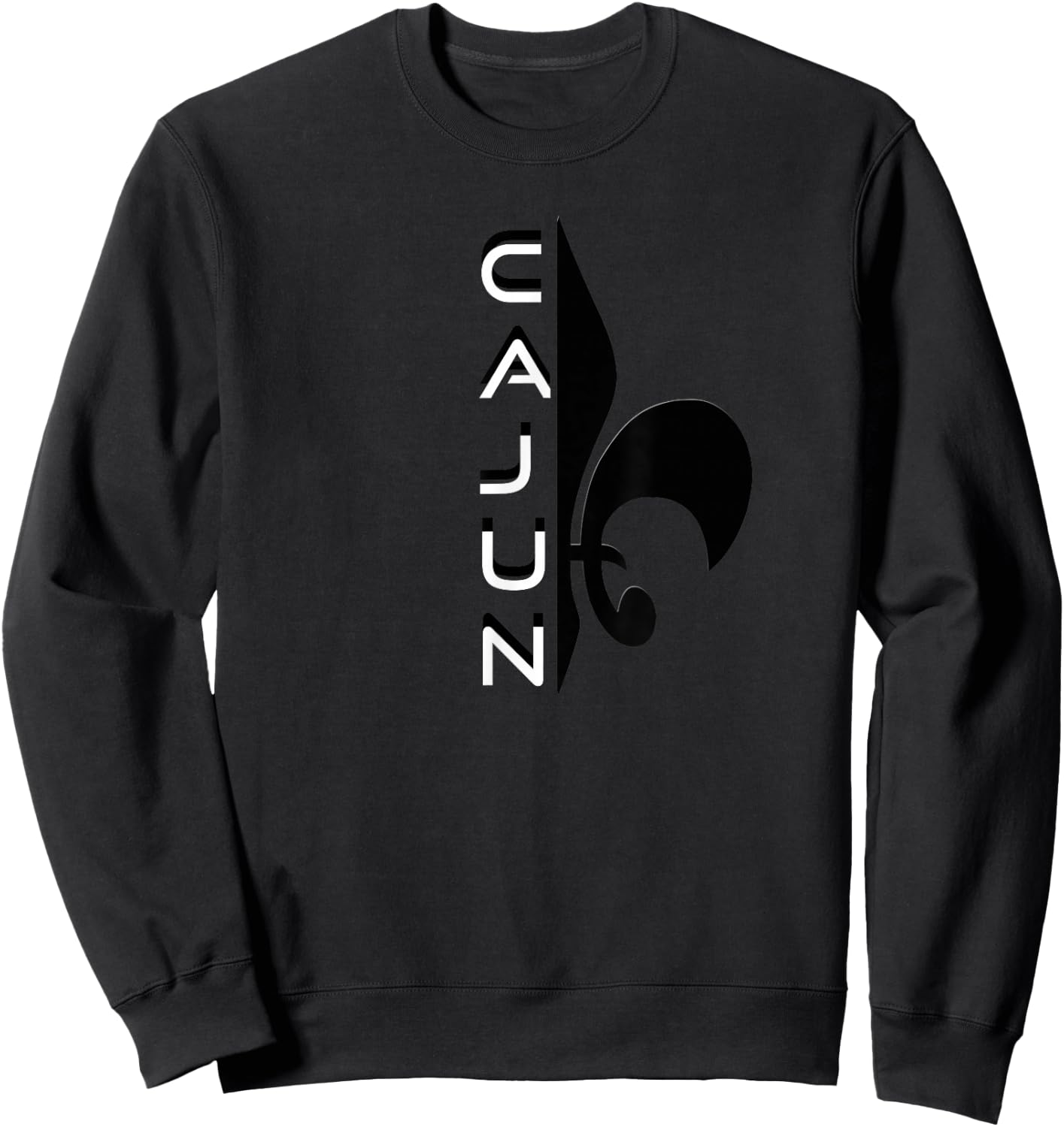 Proud Cajun Fleur Louisiana Pride State Symbol Sweatshirt - Sweatshirt | Black