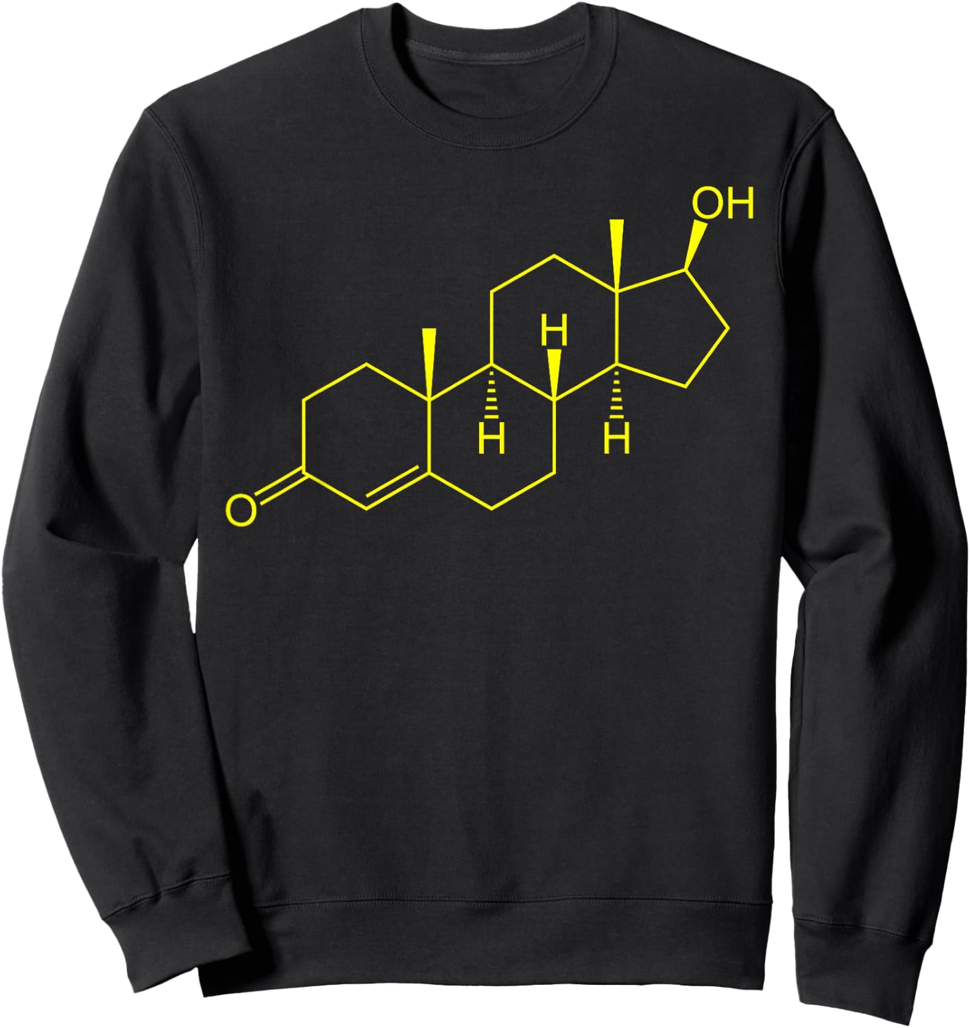 Testosterone Molecule Biology Science Bodybuilding Steroid Sweatshirt - Sweatshirt | Black