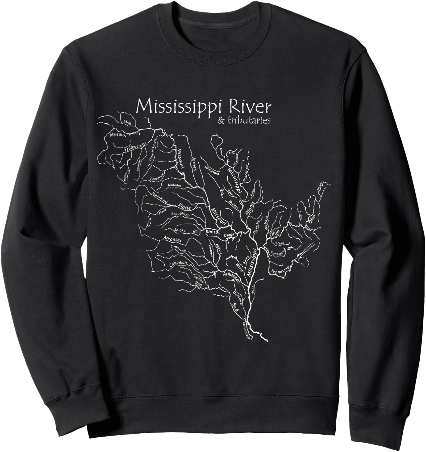Mississippi River and Tributaries Sweatshirt - Sweatshirt | Black