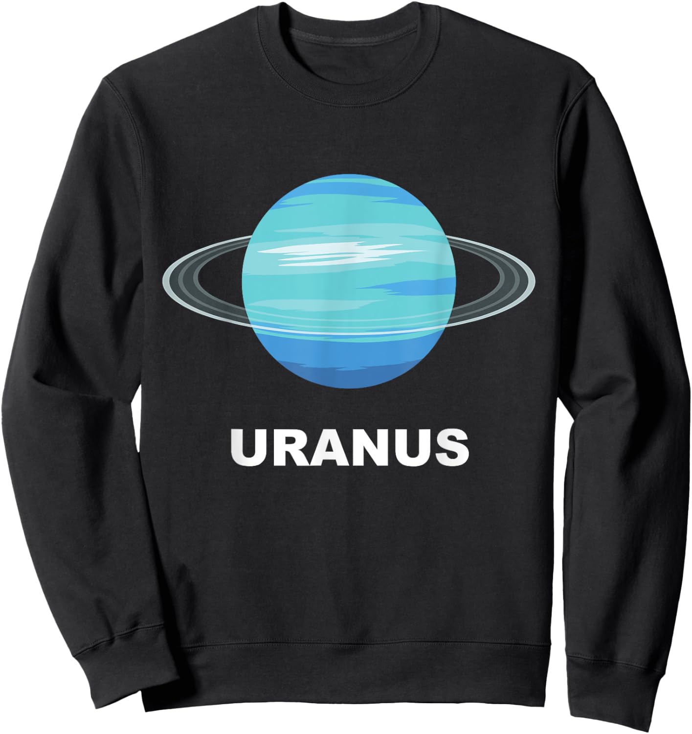 Solar System Group Costumes - Giant Planet Uranus Costume Sweatshirt - Sweatshirt | Black