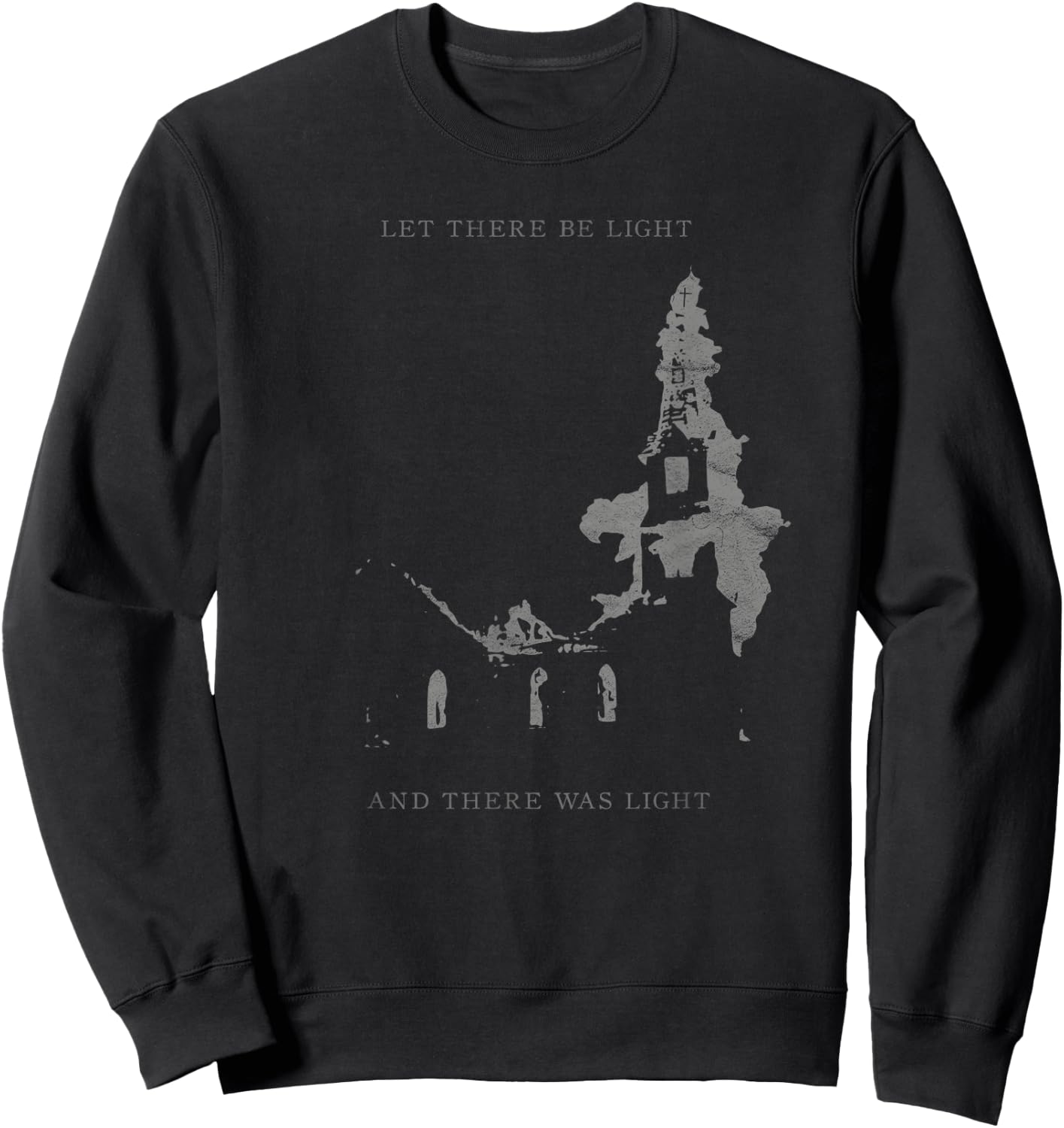 Occult Burning Church Atheist Satan Devil Antichrist Death Sweatshirt - Sweatshirt | Black
