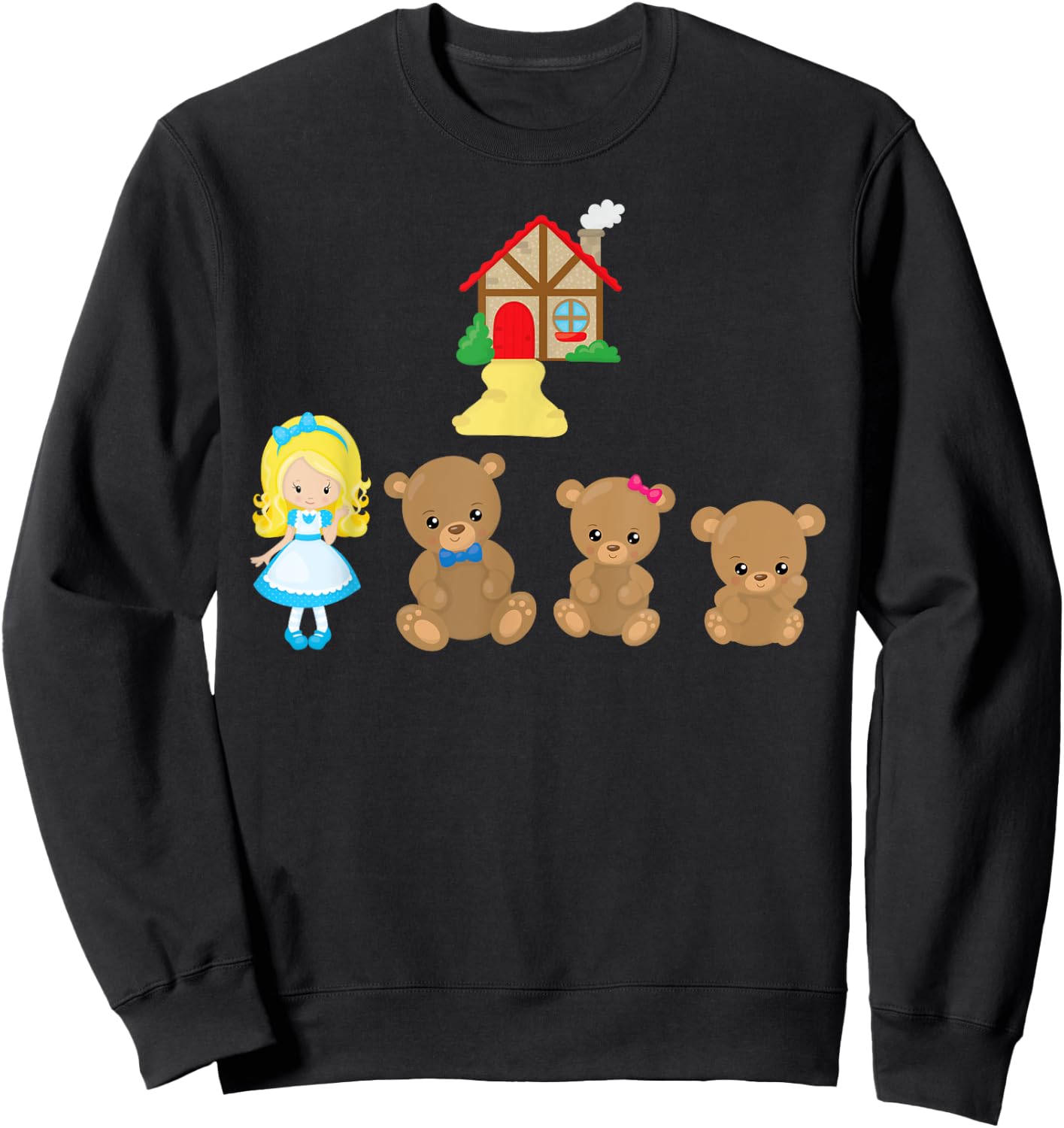 Goldilocks and the Three Bears - Shirt or Costume for Girls Sweatshirt - Sweatshirt | Black
