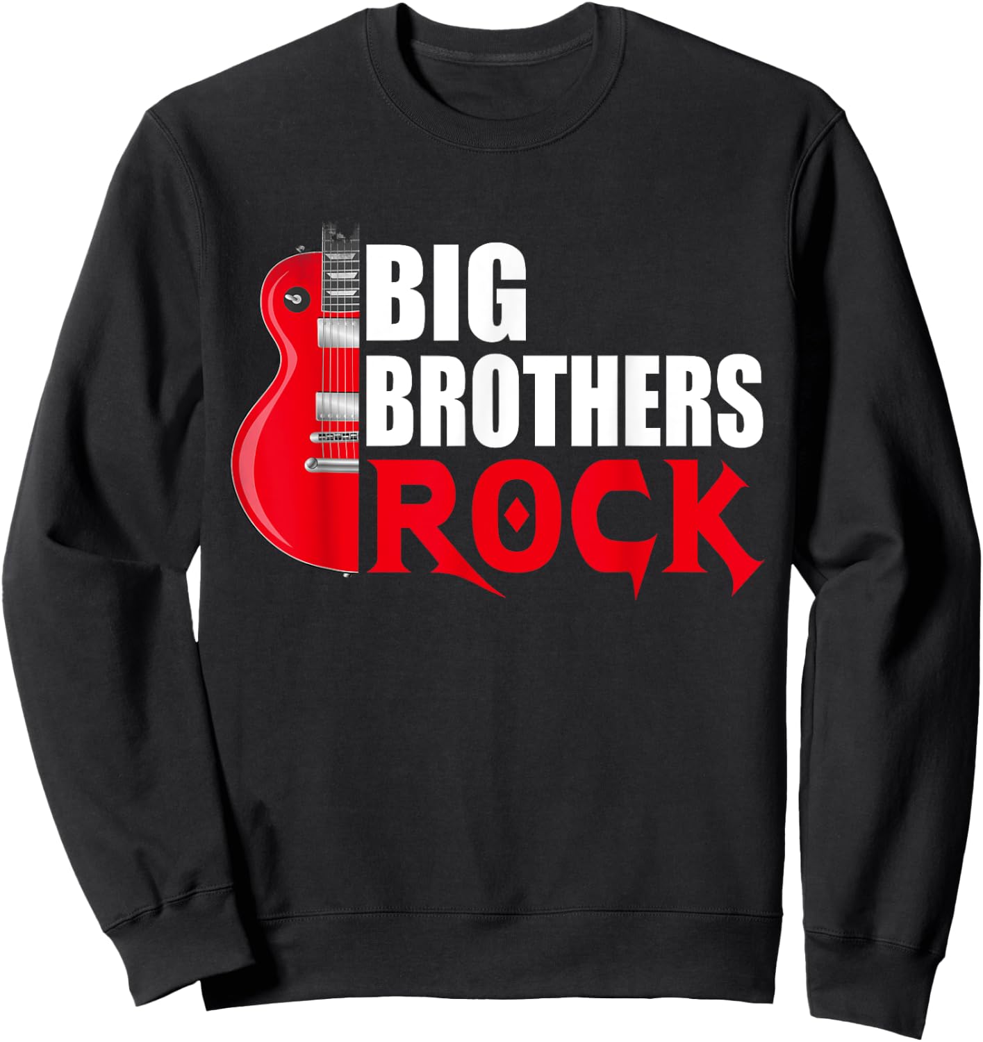 Big Brothers Rock Shirt Funny Older Brother Gift Sweatshirt - Sweatshirt | Black