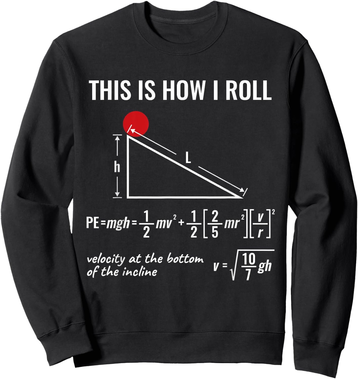 Physics Equation, Funny, This is How I Roll, Physicist Sweatshirt - Sweatshirt | Black