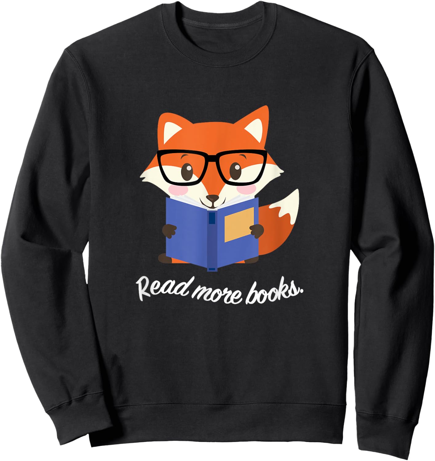Bookish Fox Read More Books Kids Clothing Sweatshirt - Sweatshirt | Black