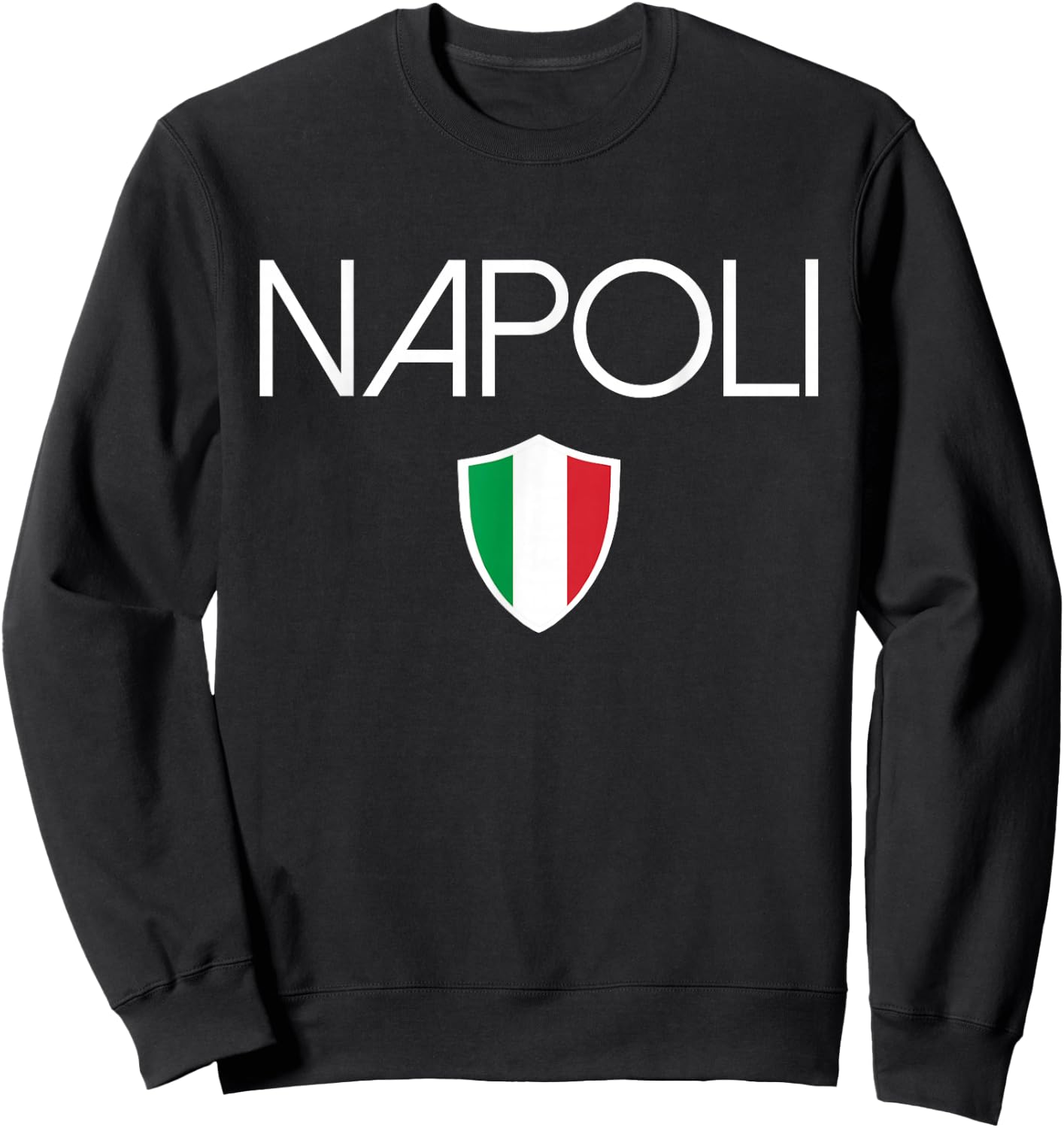 Napoli Italian Flag Naples Italy Soccer Souvenir Sweatshirt - Sweatshirt | Black