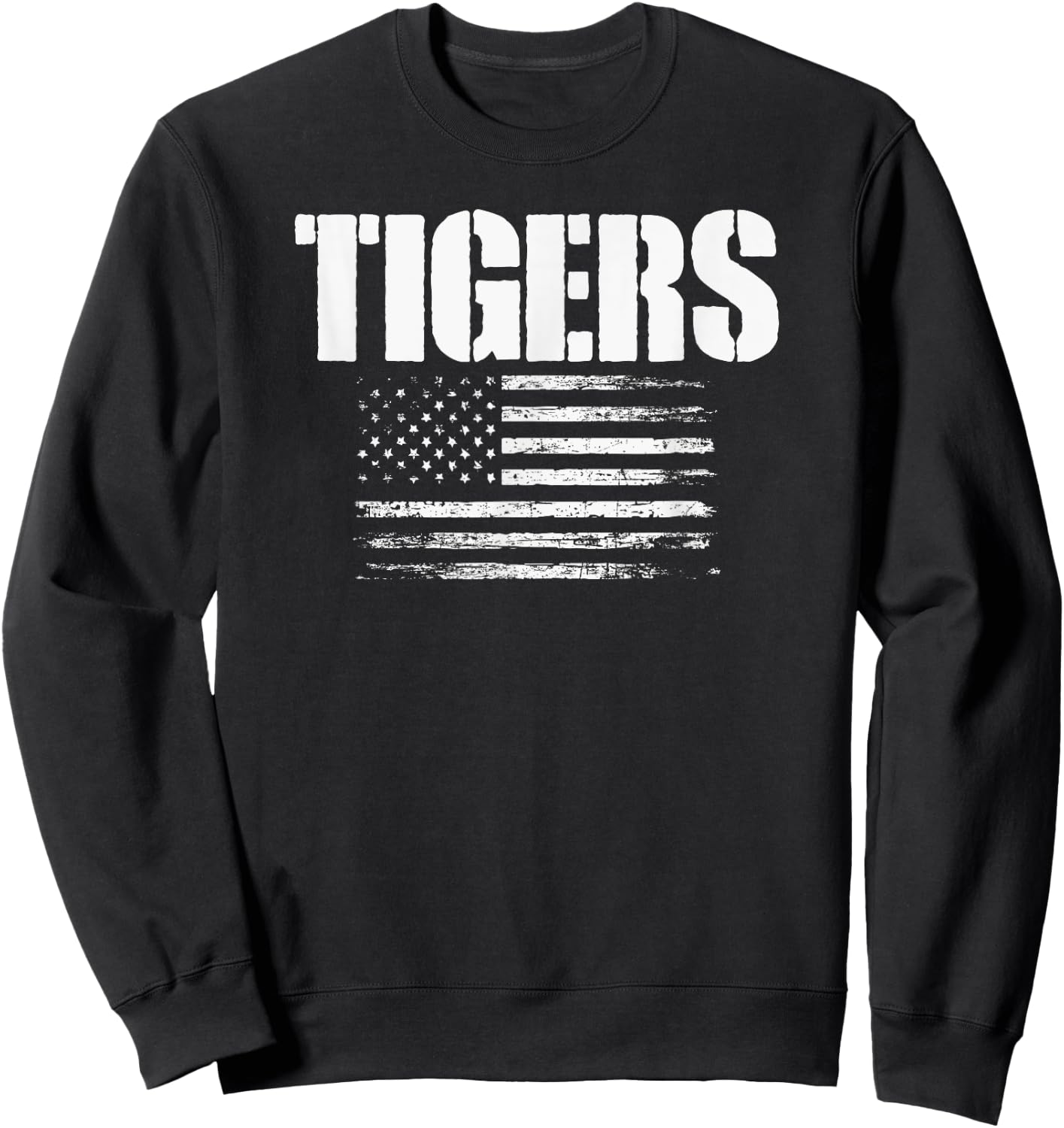 Wills Point Tigers USA Flag Pride Sweatshirt - Sweatshirt | Black