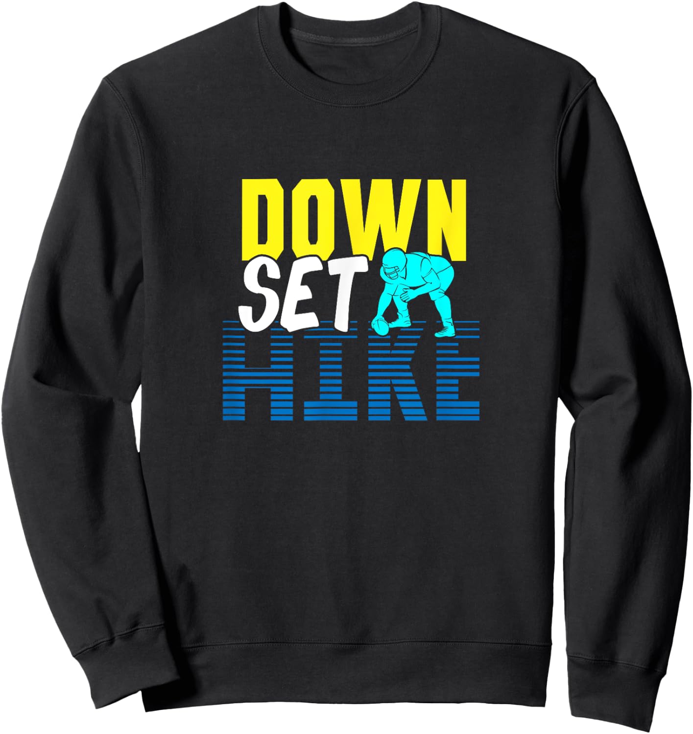 Down Set Hike Shirt | Football Center T Shirt Sweatshirt - Sweatshirt | Black