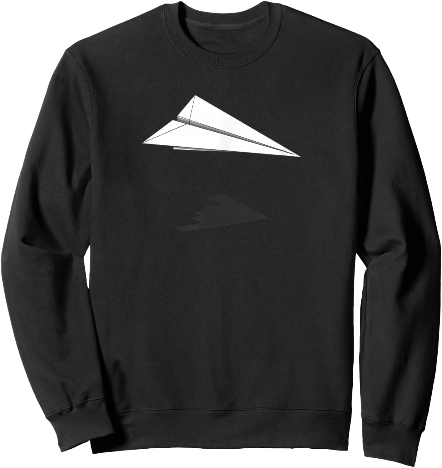 Paper Airplane Shadow B-2 Bomber Sweatshirt - Sweatshirt | Black