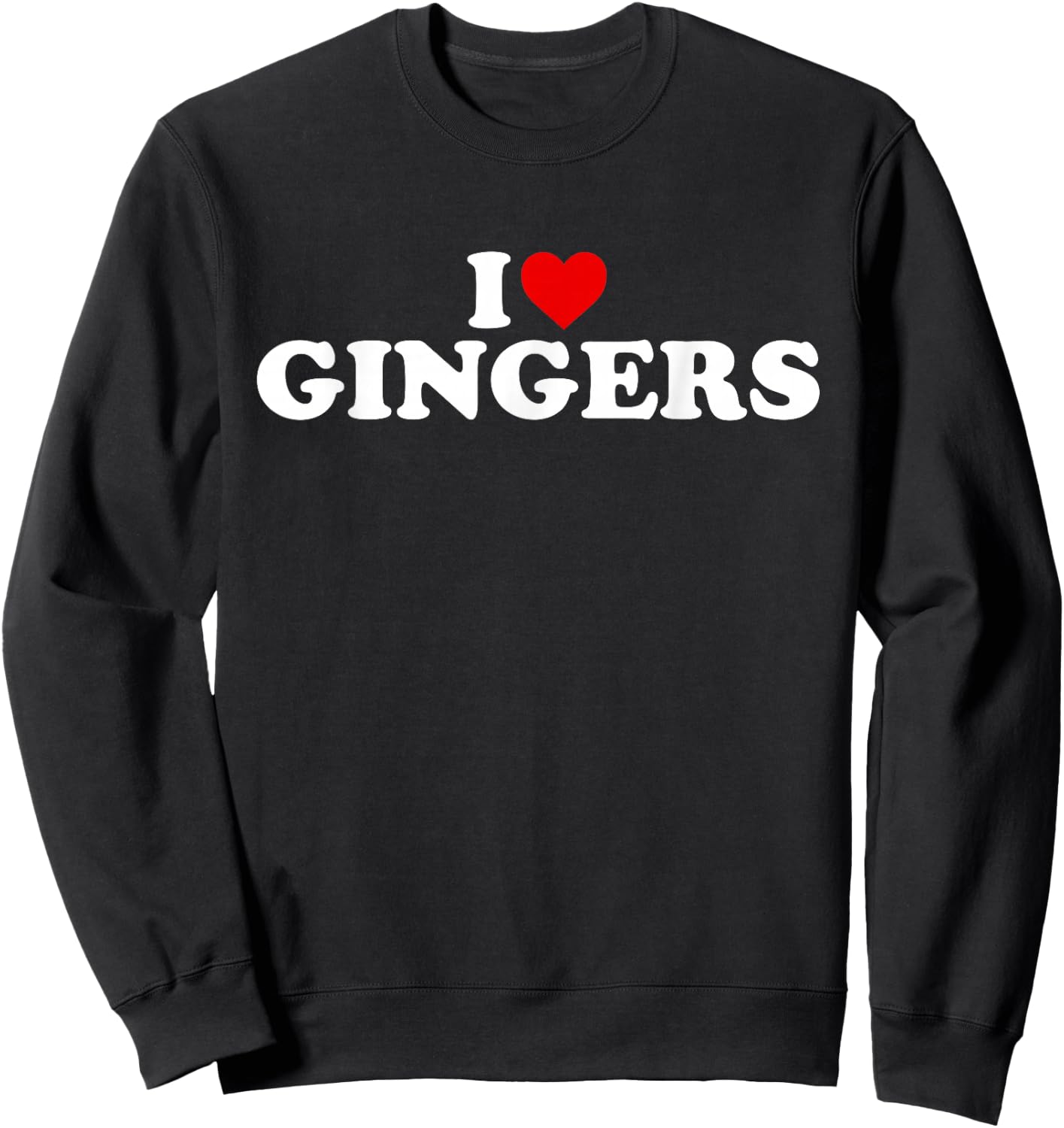 I Love Gingers - Heart Sweatshirt - Sweatshirt | Black