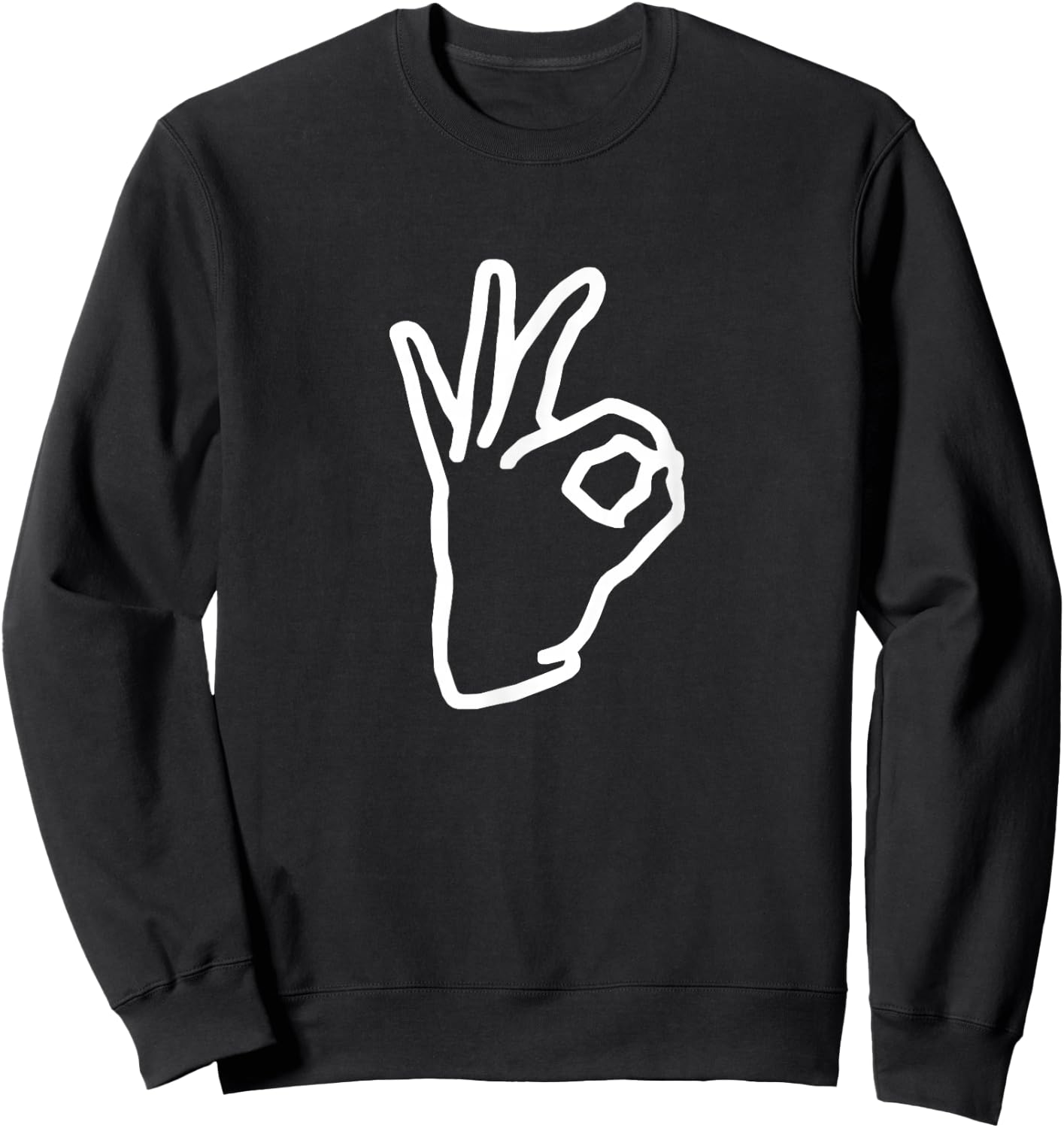 BoredKoalas Meme Ok Hand Sign Retro , -Adults & Kids, Black, Small Sweatshirt - Sweatshirt | Black