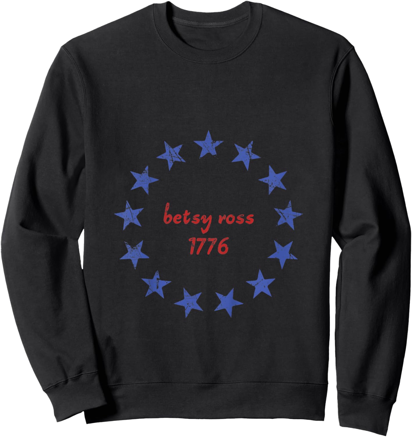 Kids Betsy Ross 1776 flag For Kids 13 colonies Patriot Costume Sweatshirt - Sweatshirt | Black
