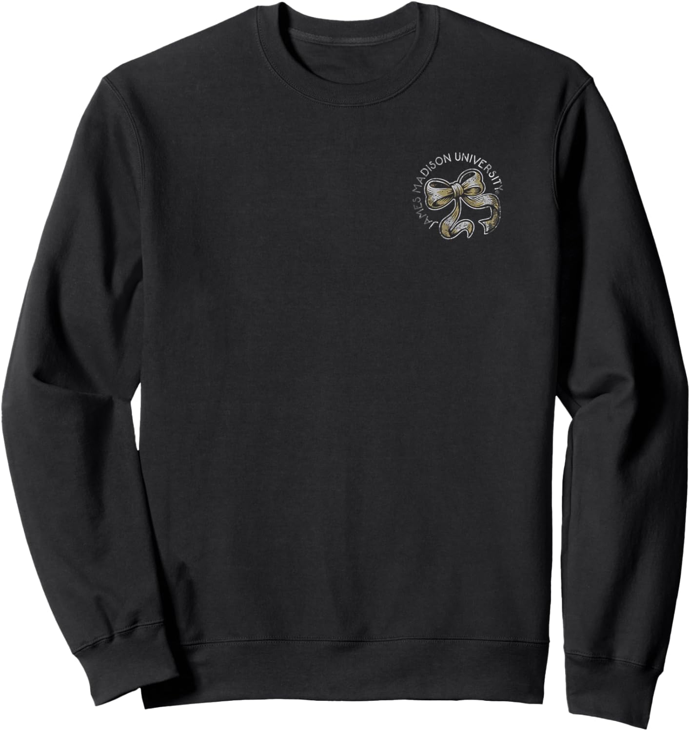 James Madison Dukes Bow Vintage Purple Officially Licensed Sweatshirt - Sweatshirt | Black