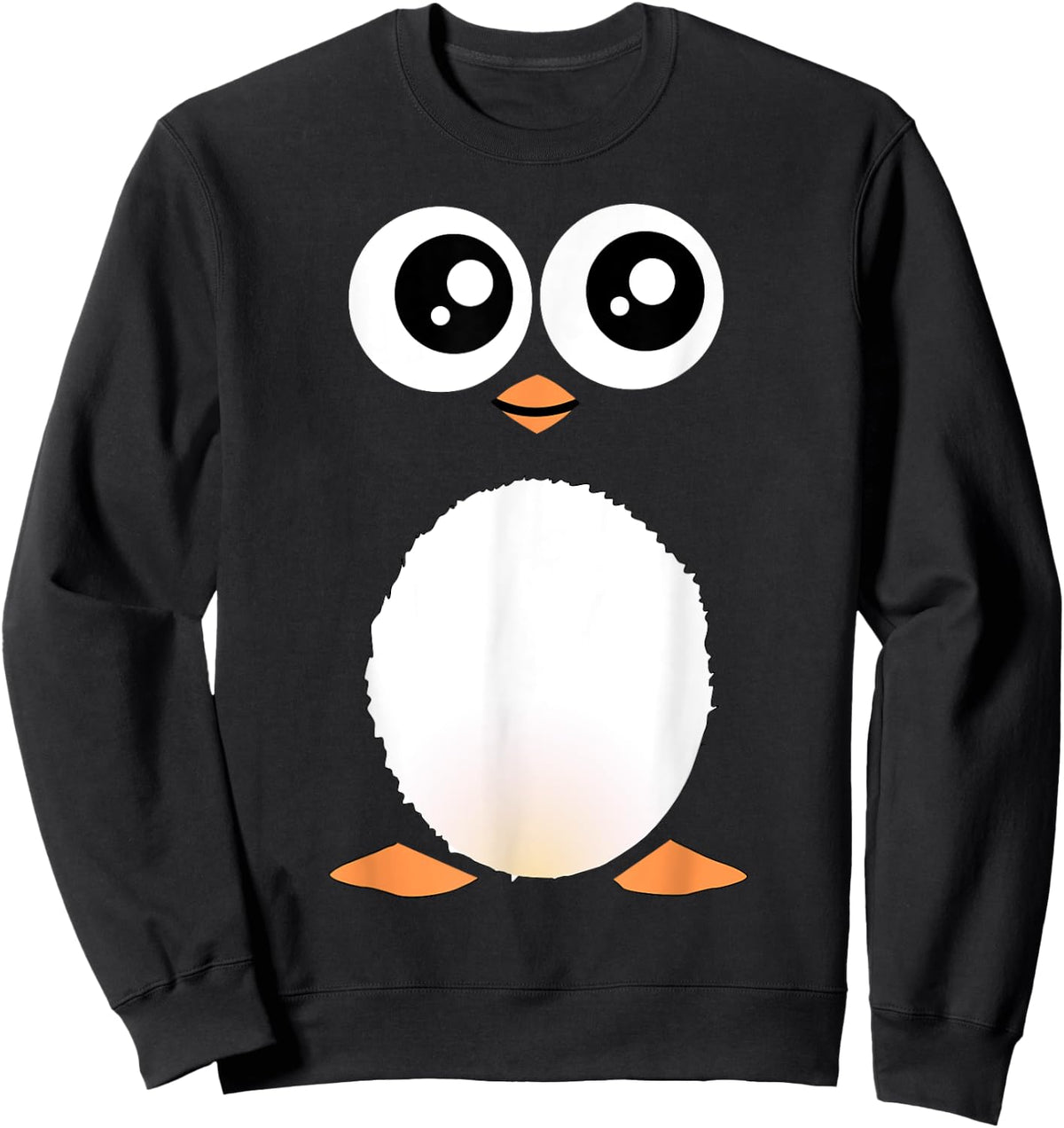 Cute Penguin - sweet cartoon cartoony animal Sweatshirt - Sweatshirt | Black