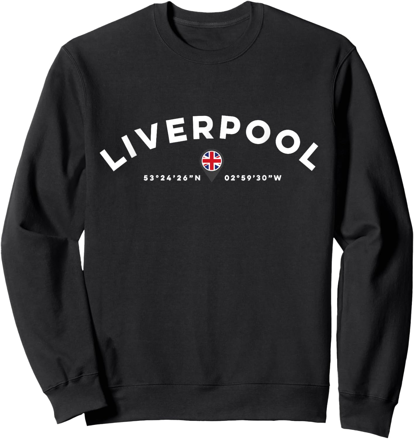 Liverpool England UK United Kingdom Sweatshirt - Sweatshirt | Black