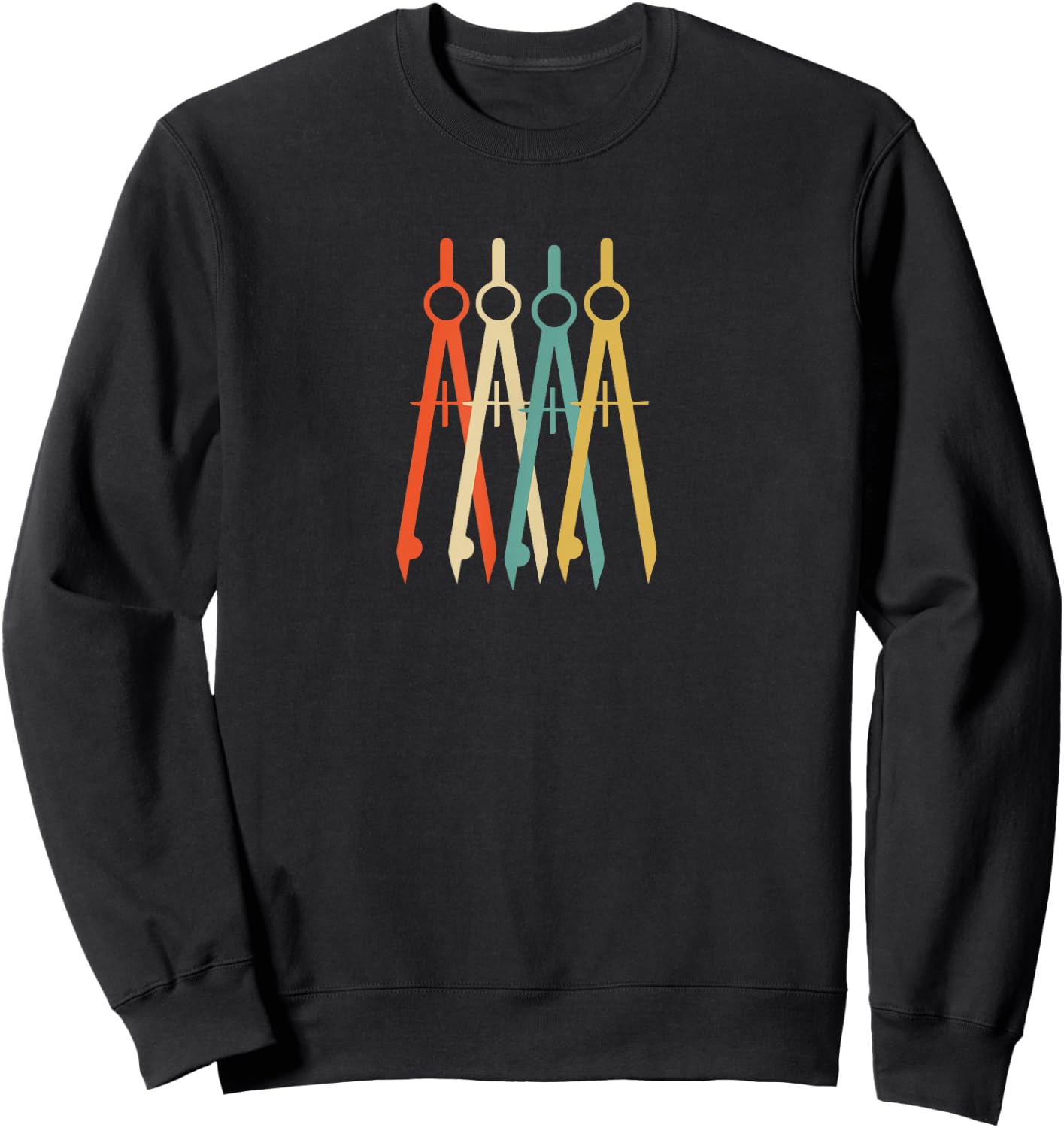 Vintage Retro Art Architect Architecture T Shirt Gift Sweatshirt - Sweatshirt | Black