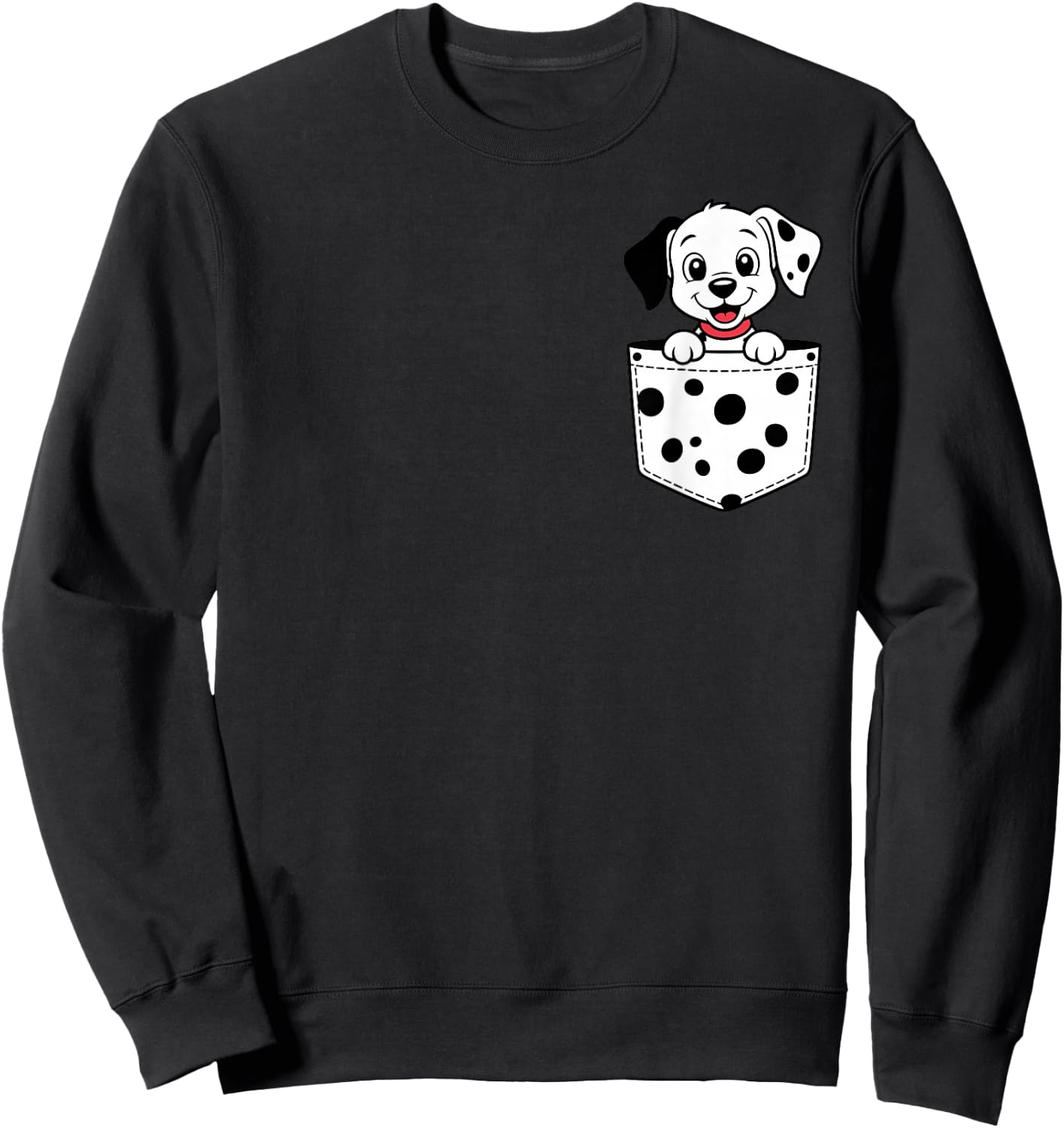 Dalmatian Costume Women Kids Dalmatian Dog Lover Sweatshirt - Sweatshirt | Black