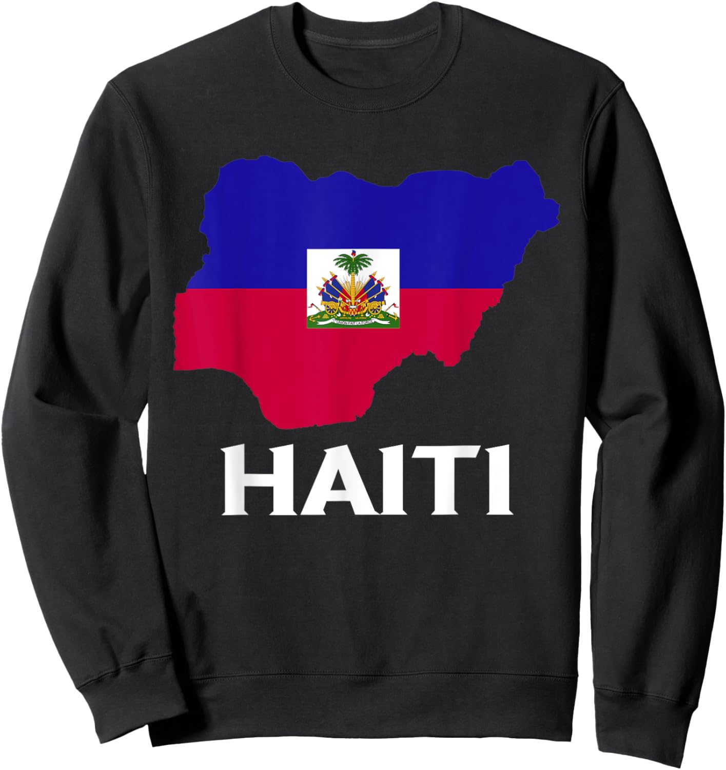 Haitian Flag Haitian Roots Haiti Map Haitian Pride Sweatshirt - Sweatshirt | Black
