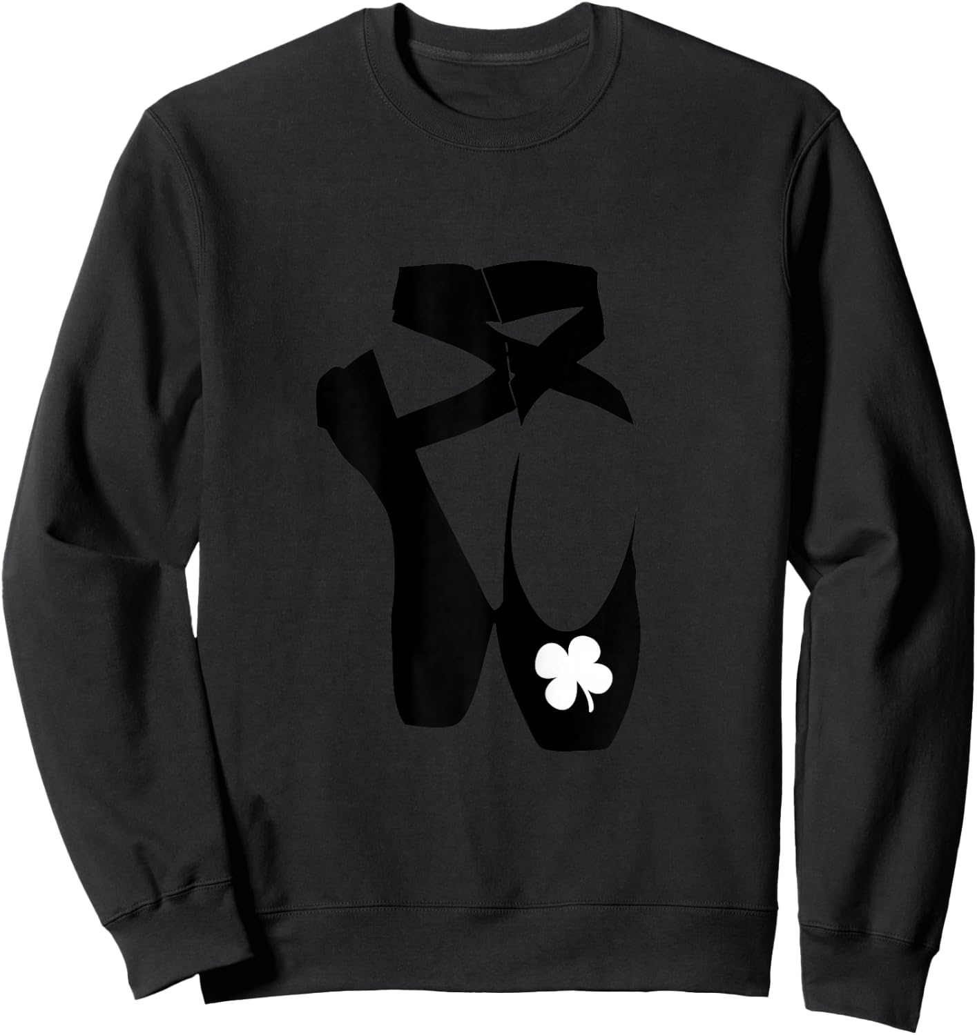 Ballerina St Patricks Day Dance Shoes For Ballet Dancer Sweatshirt - Sweatshirt | Black